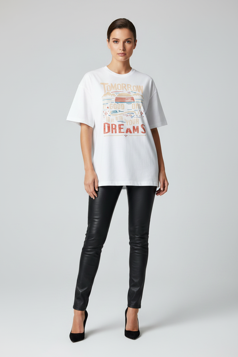 Dream Big Motivational Oversized T-shirt