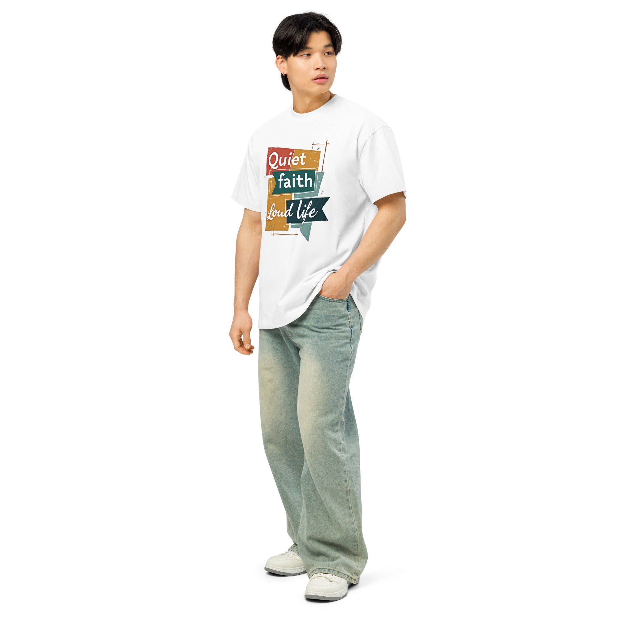 Quiet Faith Loud Life oversized men’s tee