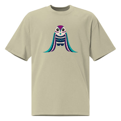 Oversized Faded T-Shirt Graphic Owl Print Shirt, Oversized Graphic T-Shirt, Trendy Oversized Tee