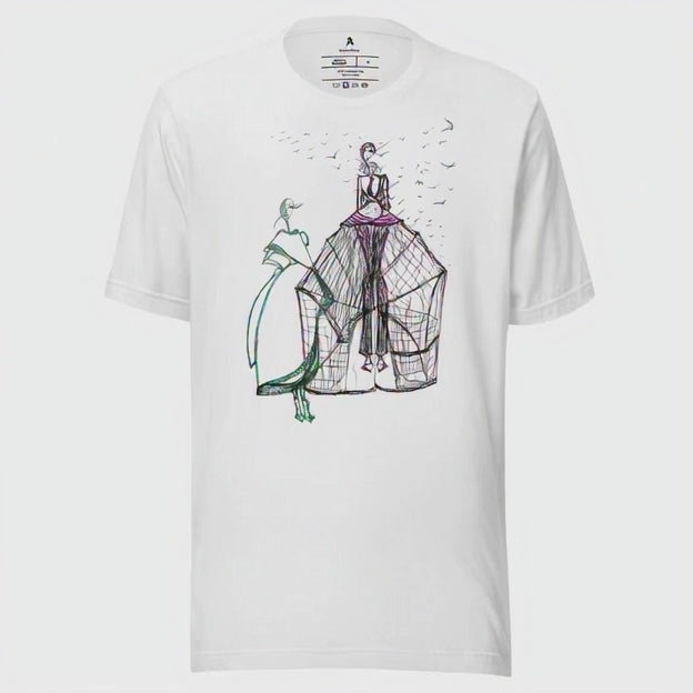 Surreal Elegance Fashion Illustration T-Shirt
