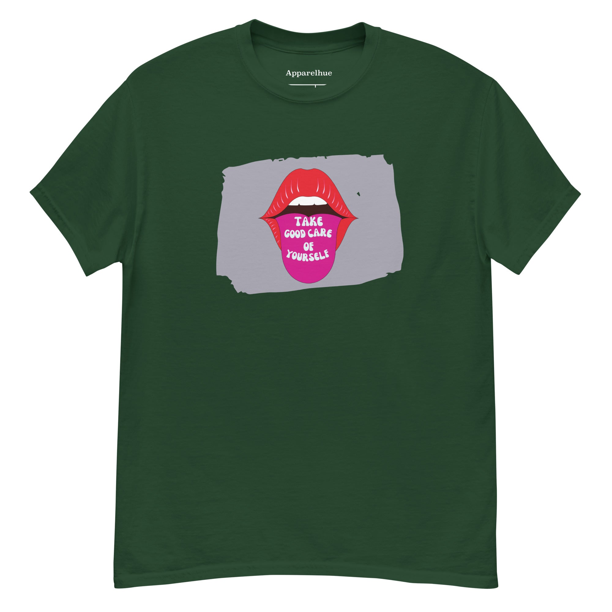 Mental health advocacy shirt in a casual urban setting.