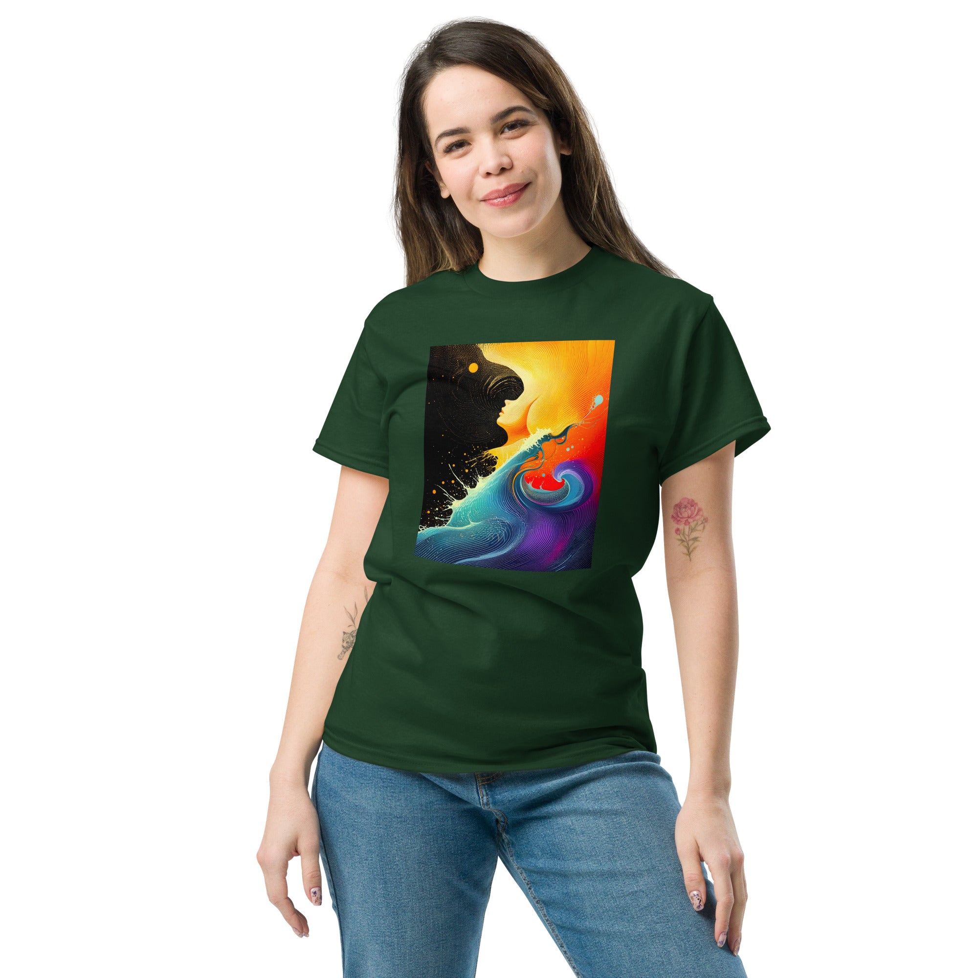 expressive fashion abstract graphic tee