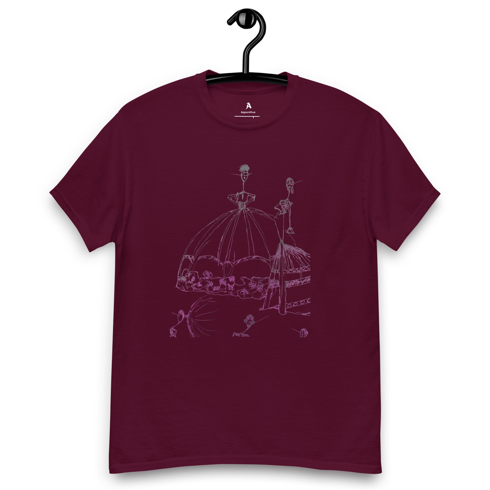 elegant floral sketch t shirt design