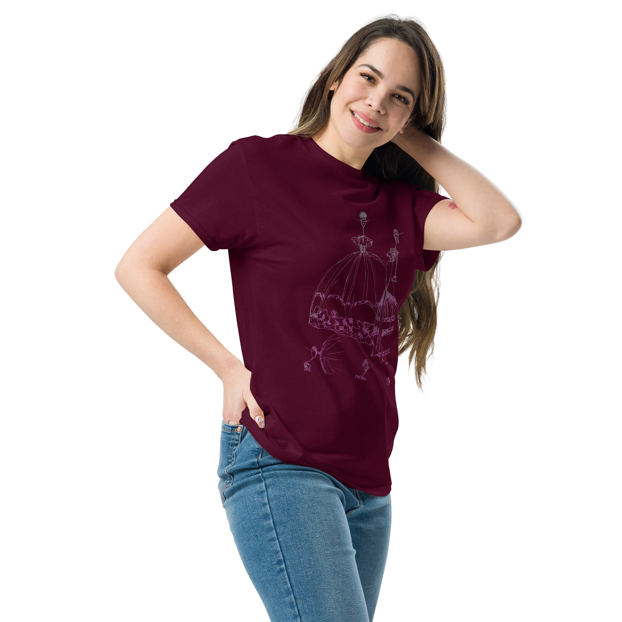 sketch dress design graphic t shirt