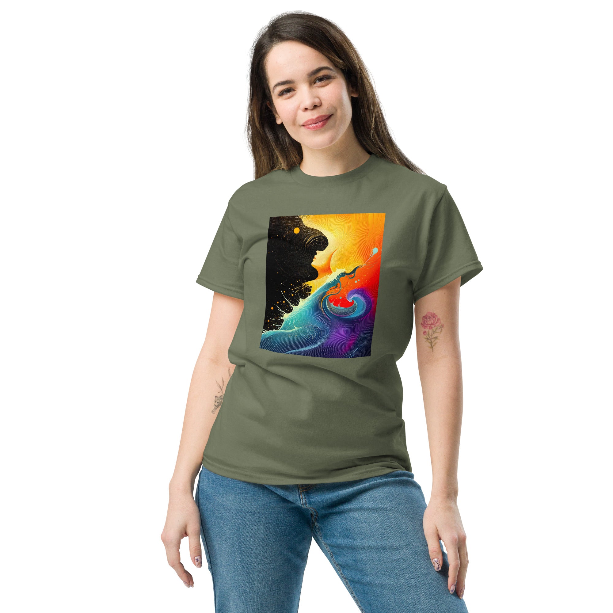 creative street style colourful t shirt