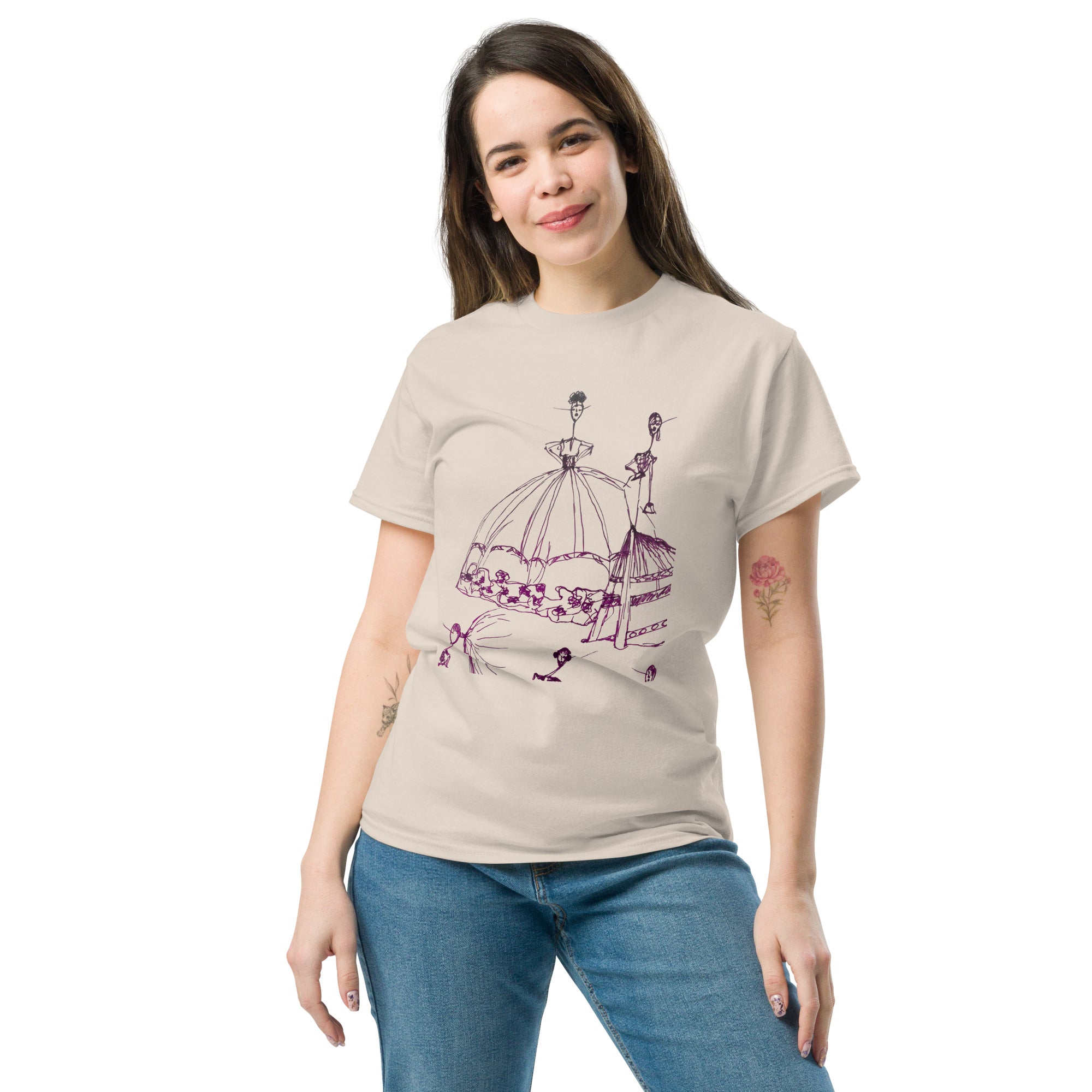 artistic elegant figure t shirt