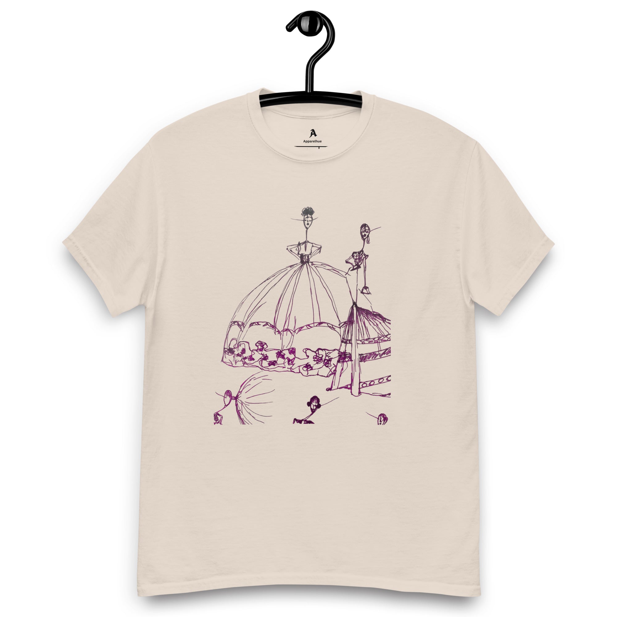 wearable art floral sketch tee