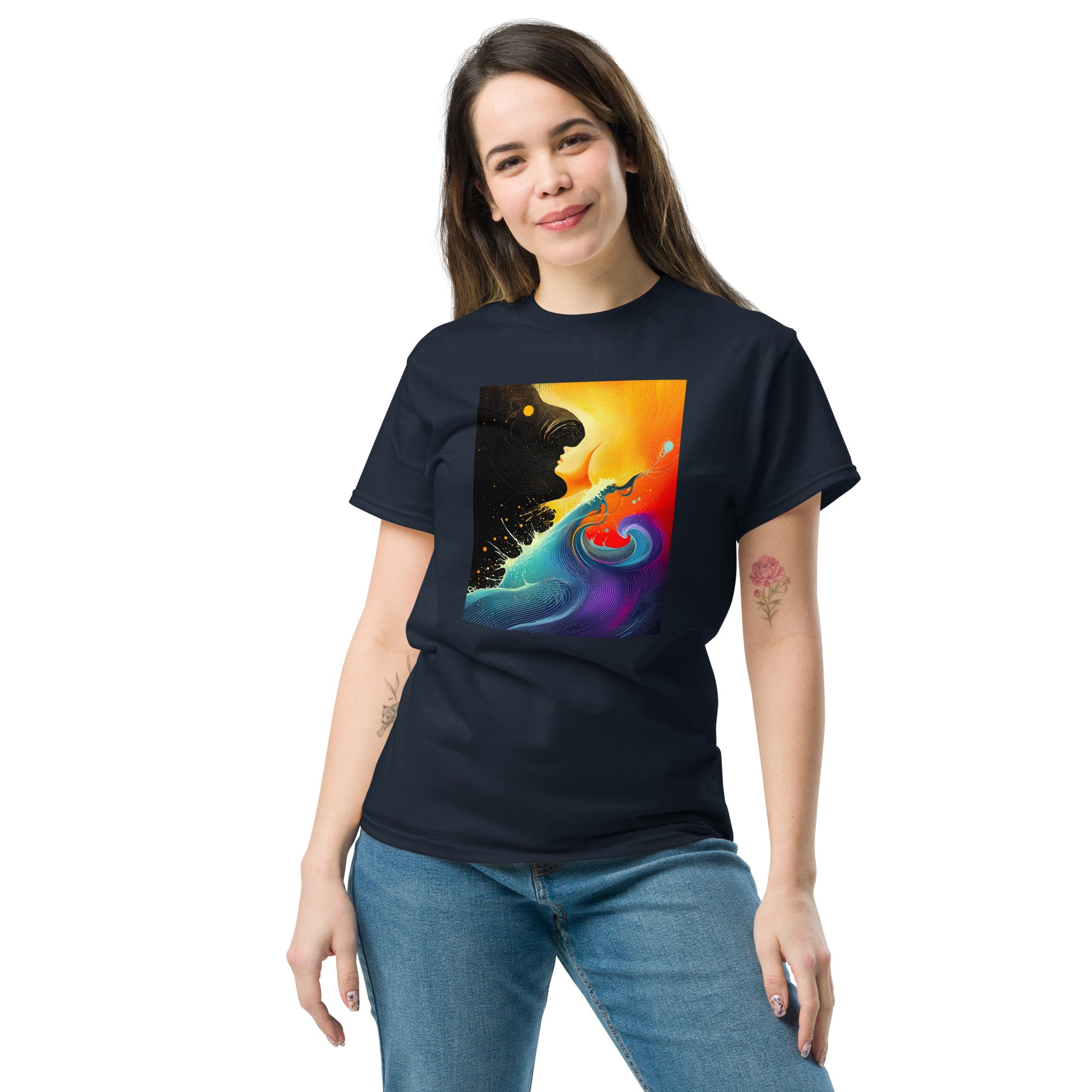 bold abstract art t shirt streetwear look
