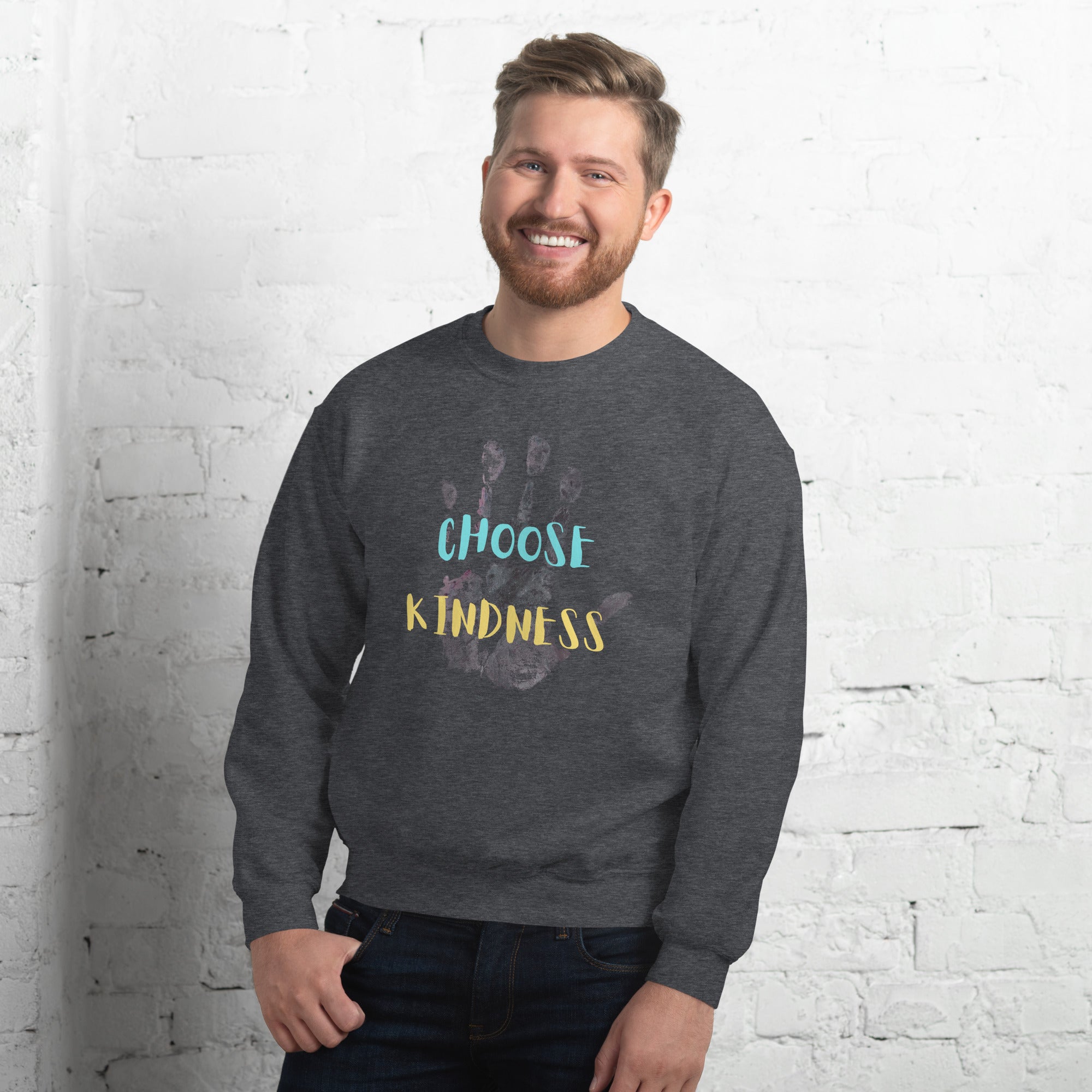 Unisex kindness graphic jumper