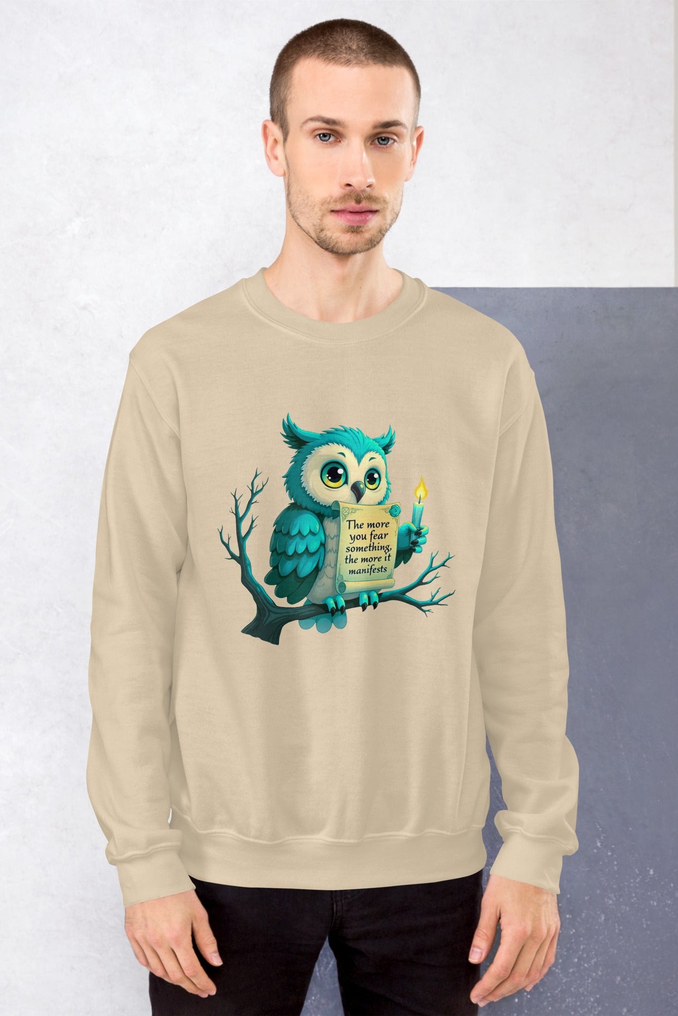 Apparelhue original owl design for spiritual and mindful lifestyle clothing.