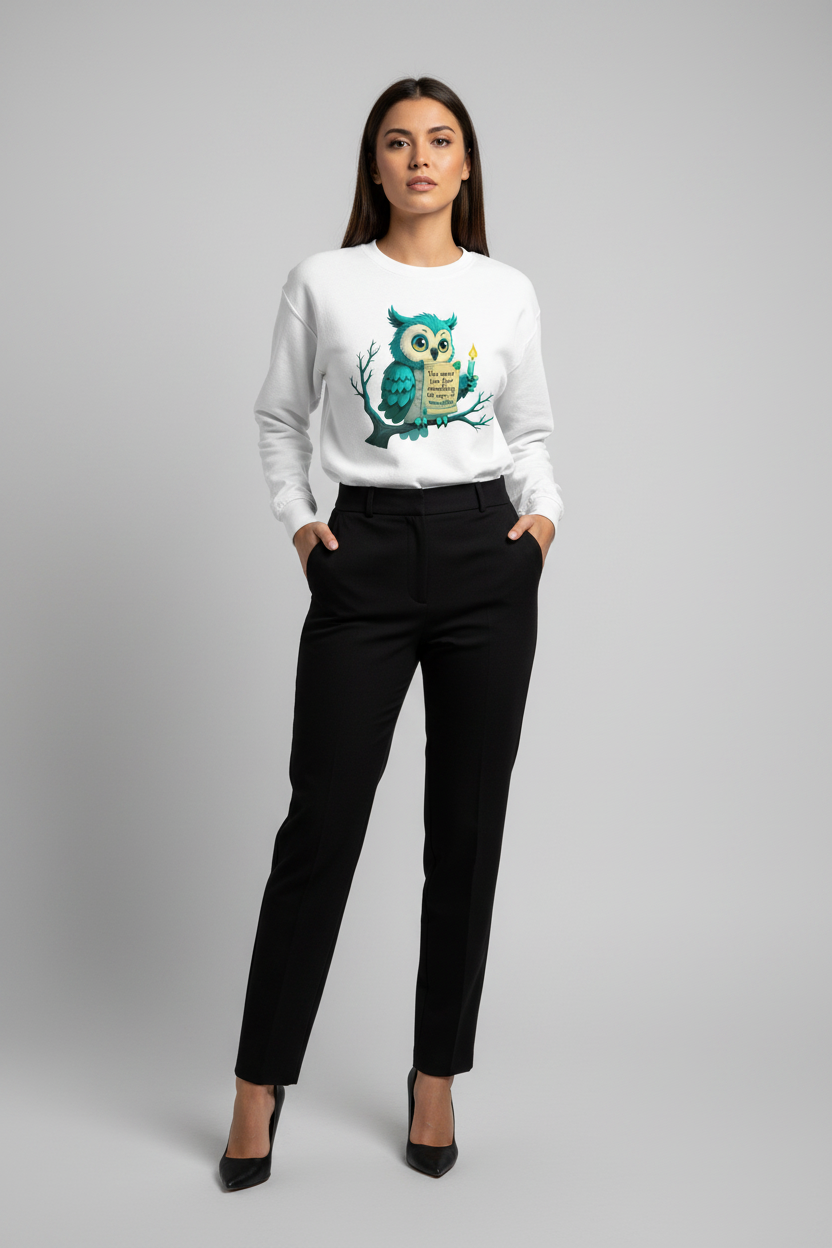 Owl Graphic Sweatshirt - Inspirational Streetwear