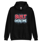 Built to Overcome unisex hoodie inspirational message detail