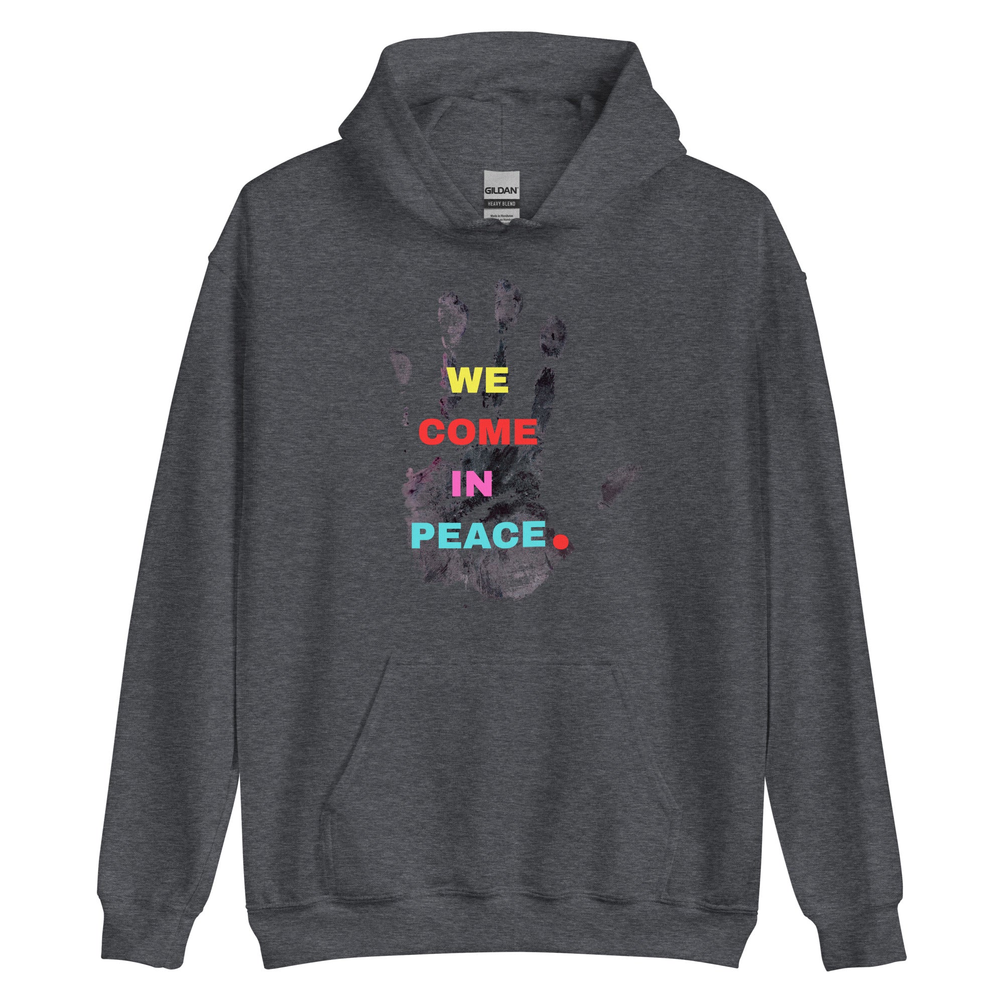 Unisex peace message hoodie street style