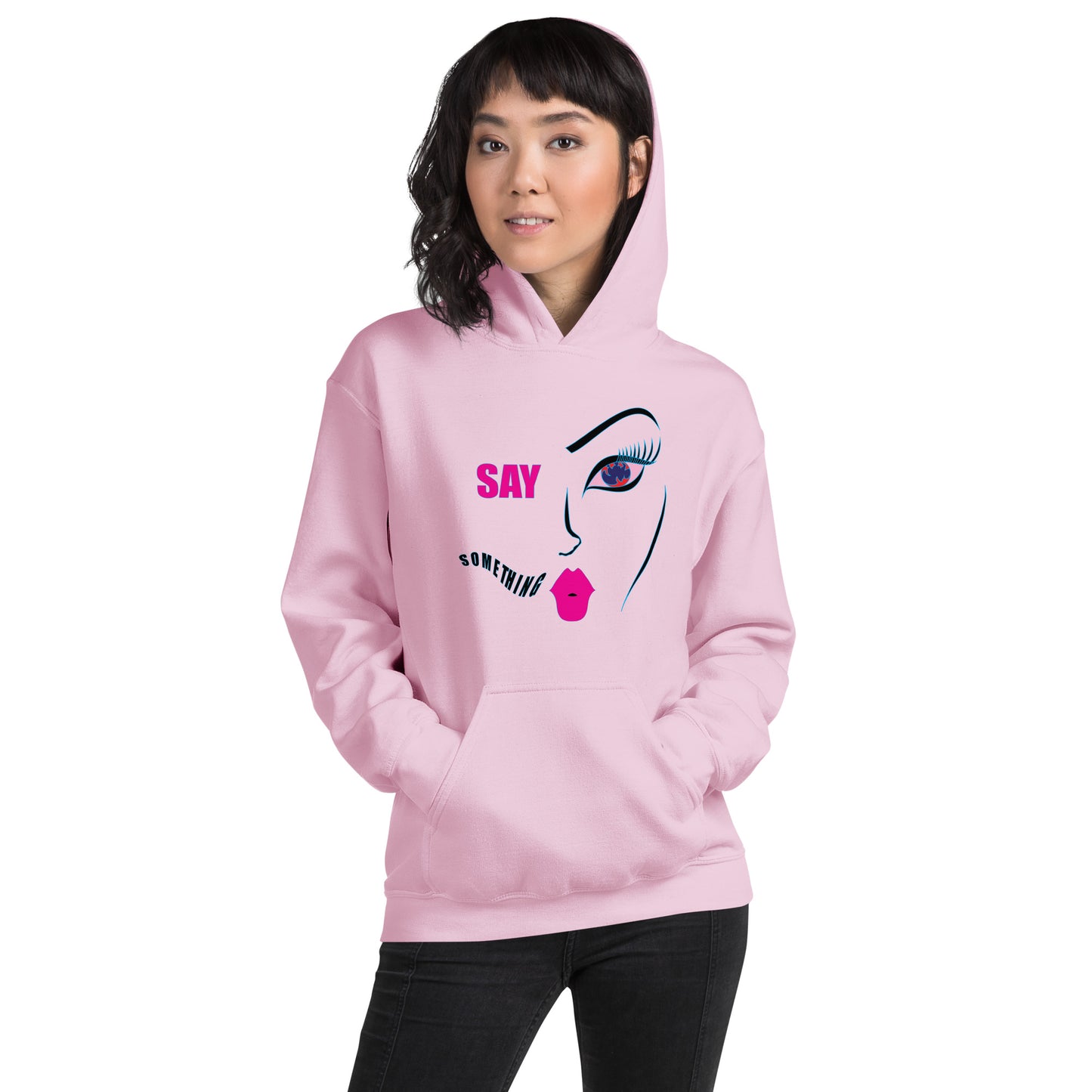 Women's Letter Graphic Print Long Sleeve Hoodie Sweatshirt, Women's Oversized Aesthetic Hoodie, Art Letter Graphic Trendy Streetwear Hoodie