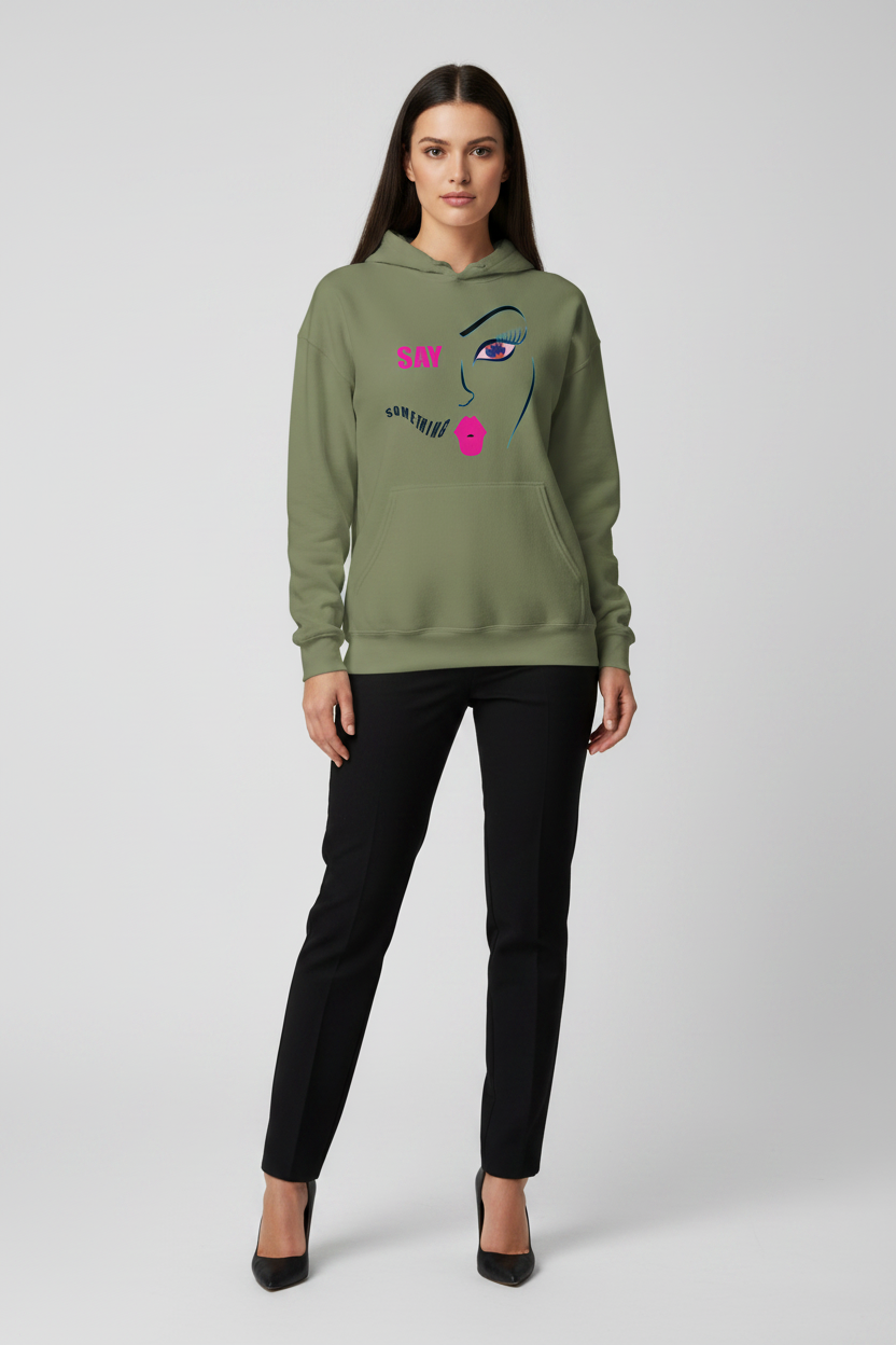 Say Something Long Sleeve Hoodie