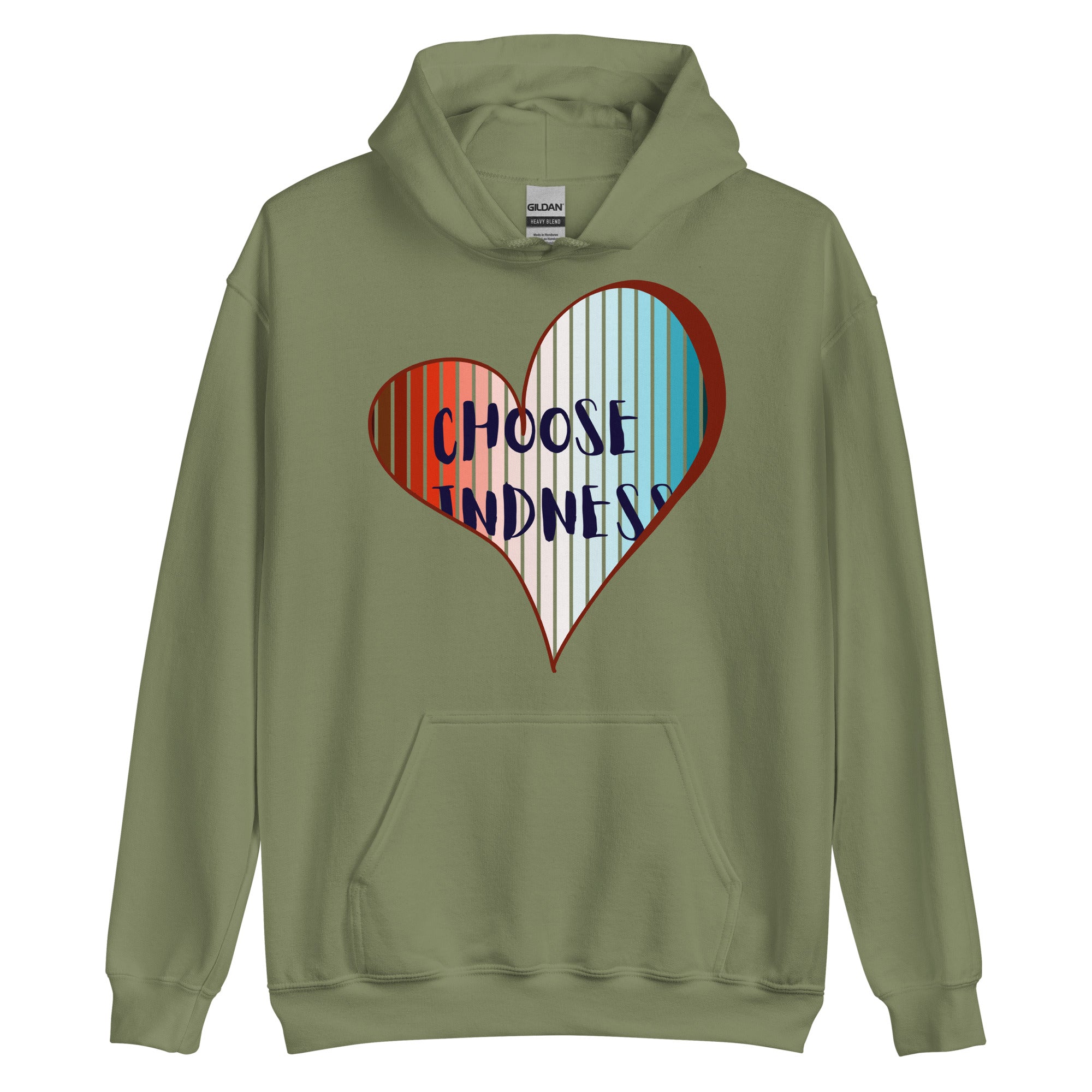 Choose Kindness hoodie flat lay product image