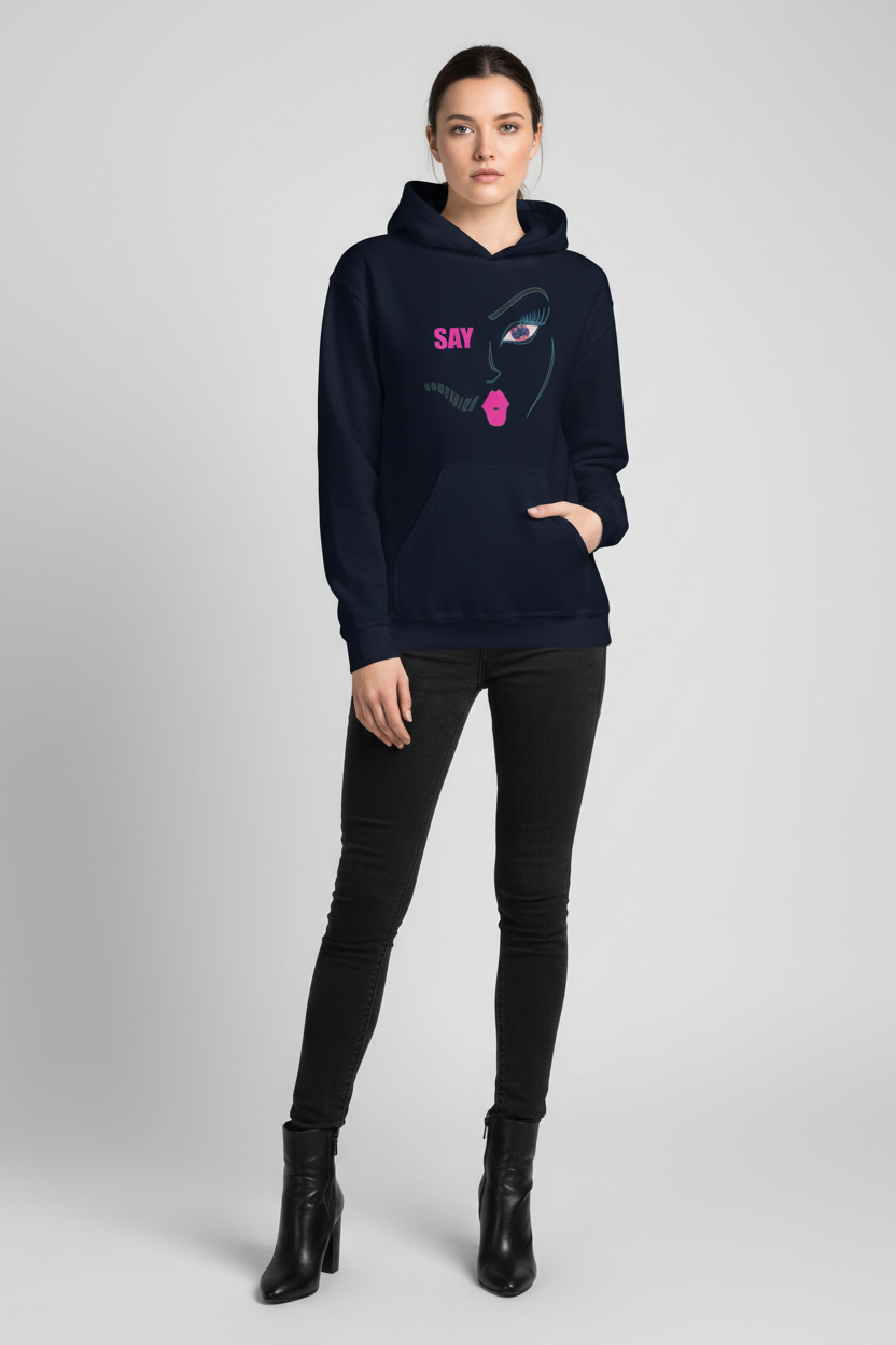 Say Something Long Sleeve Hoodie