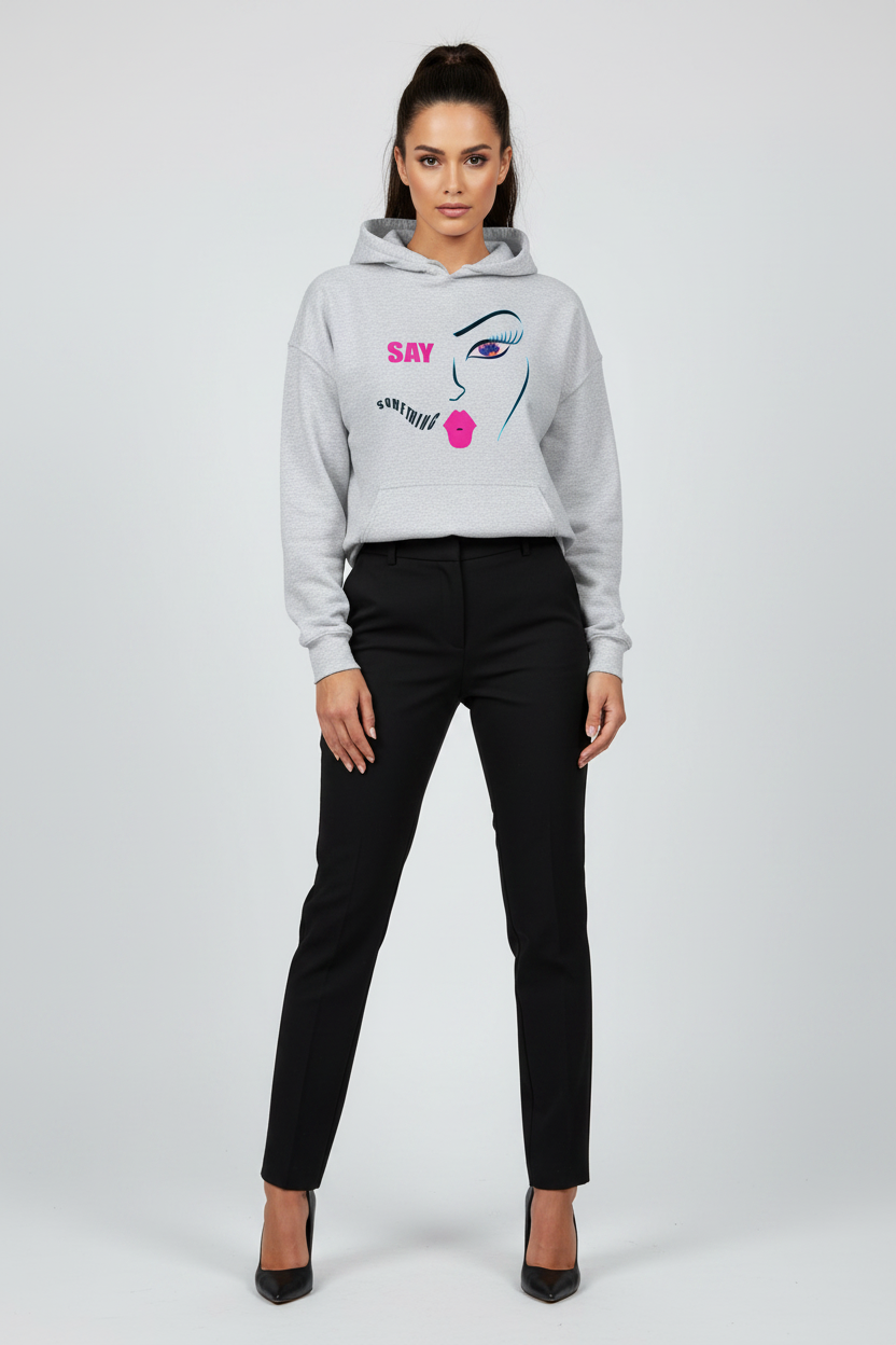 Say Something Long Sleeve Hoodie