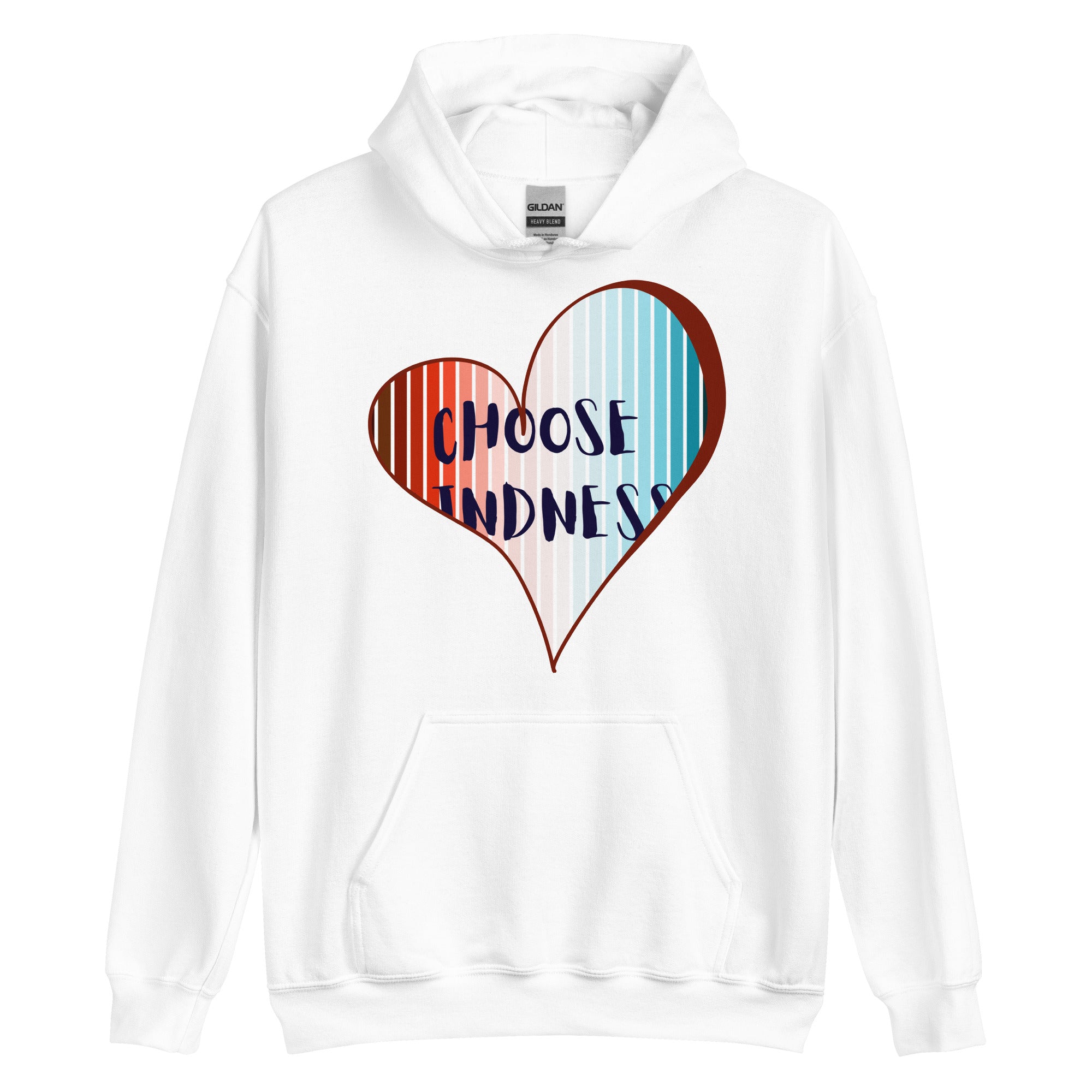 Choose Kindness inspirational hoodie front view