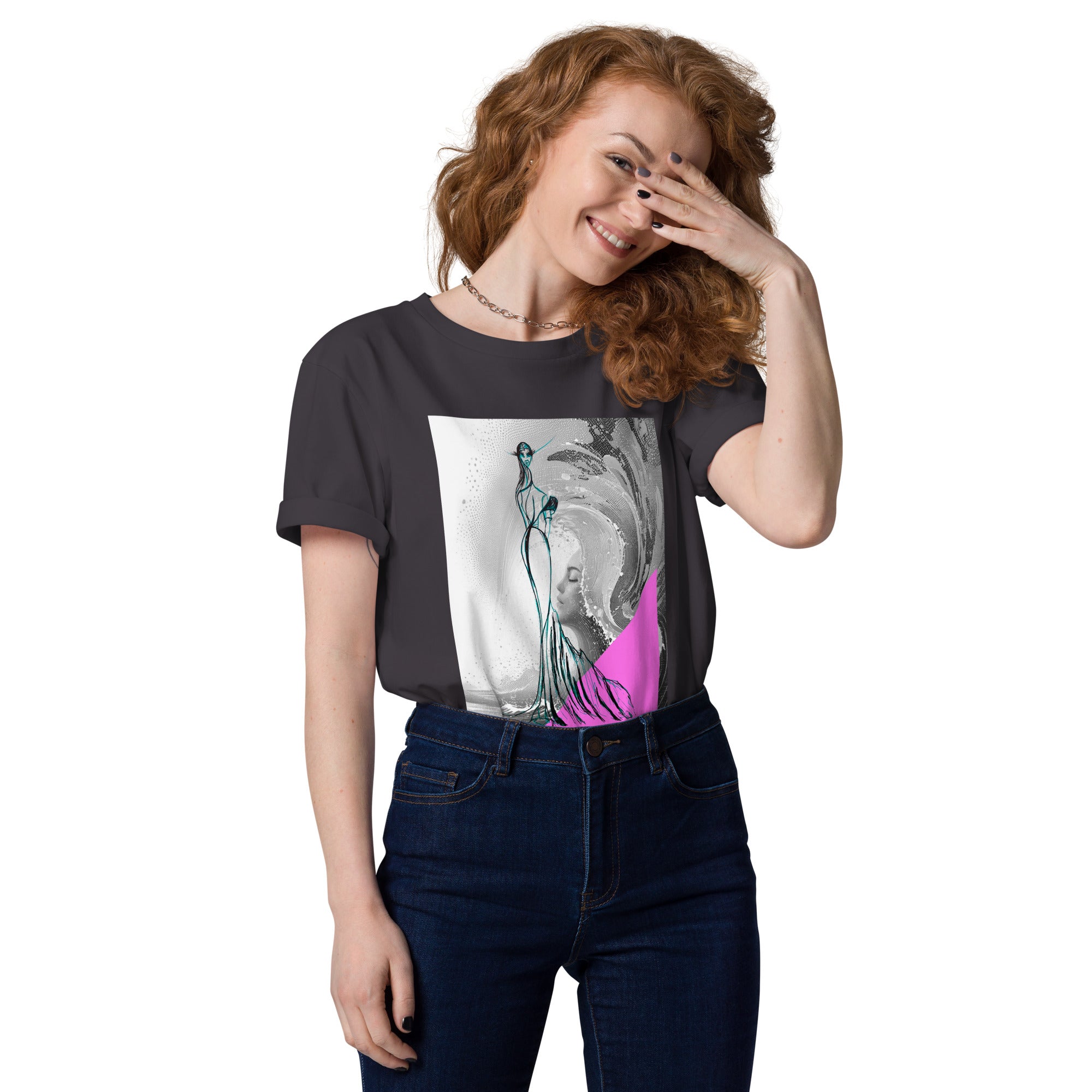 Premium cotton abstract graphic t-shirt