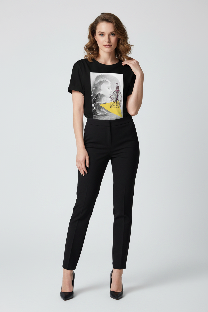 Ethereal Wave Abstraktes Grafik-T-Shirt