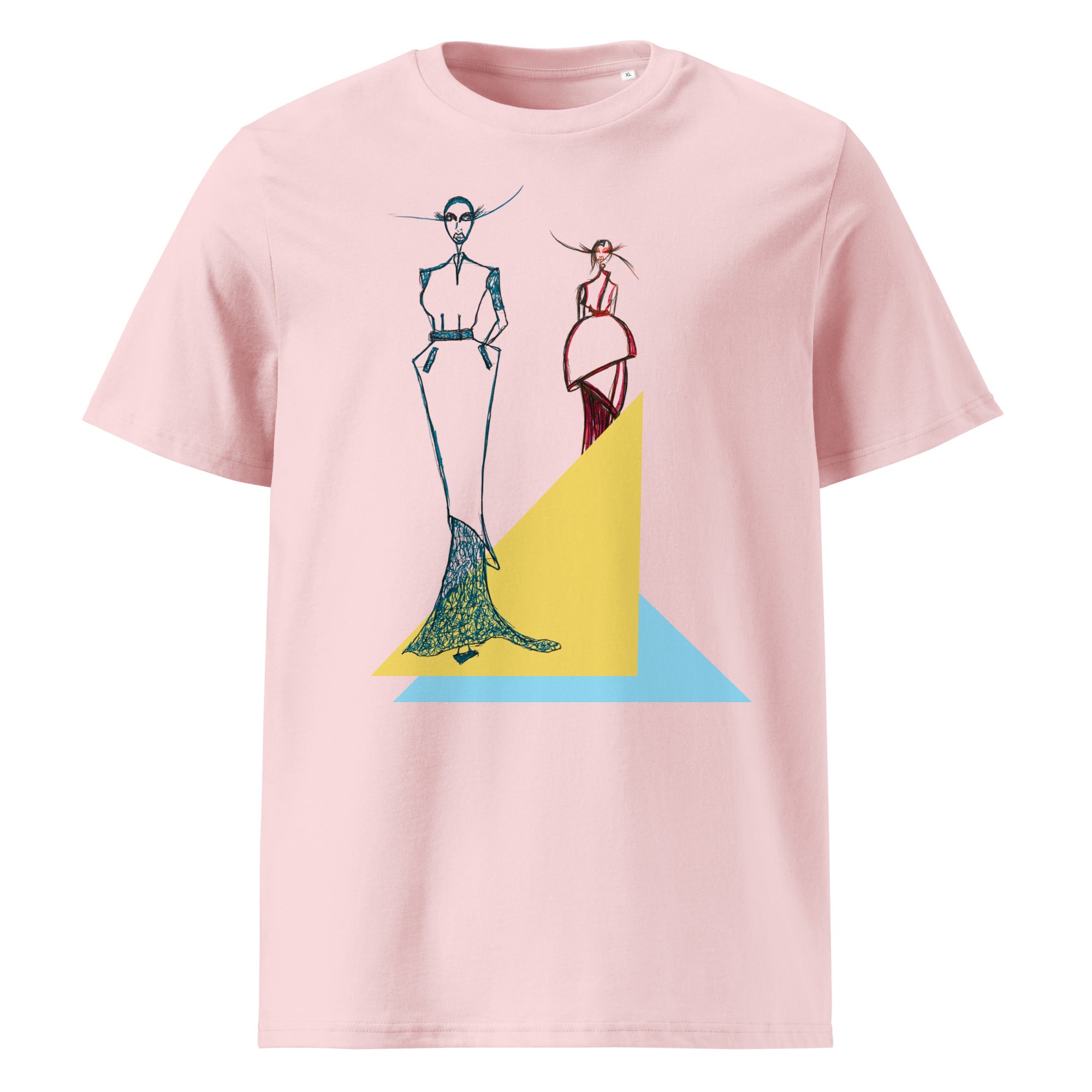 fashion illustration tee geometric line art clothing
