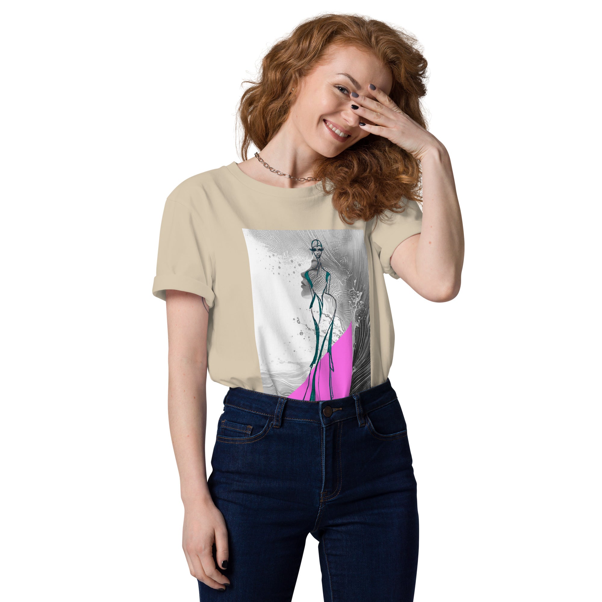 unique artistic t-shirt modern minimalist gold design