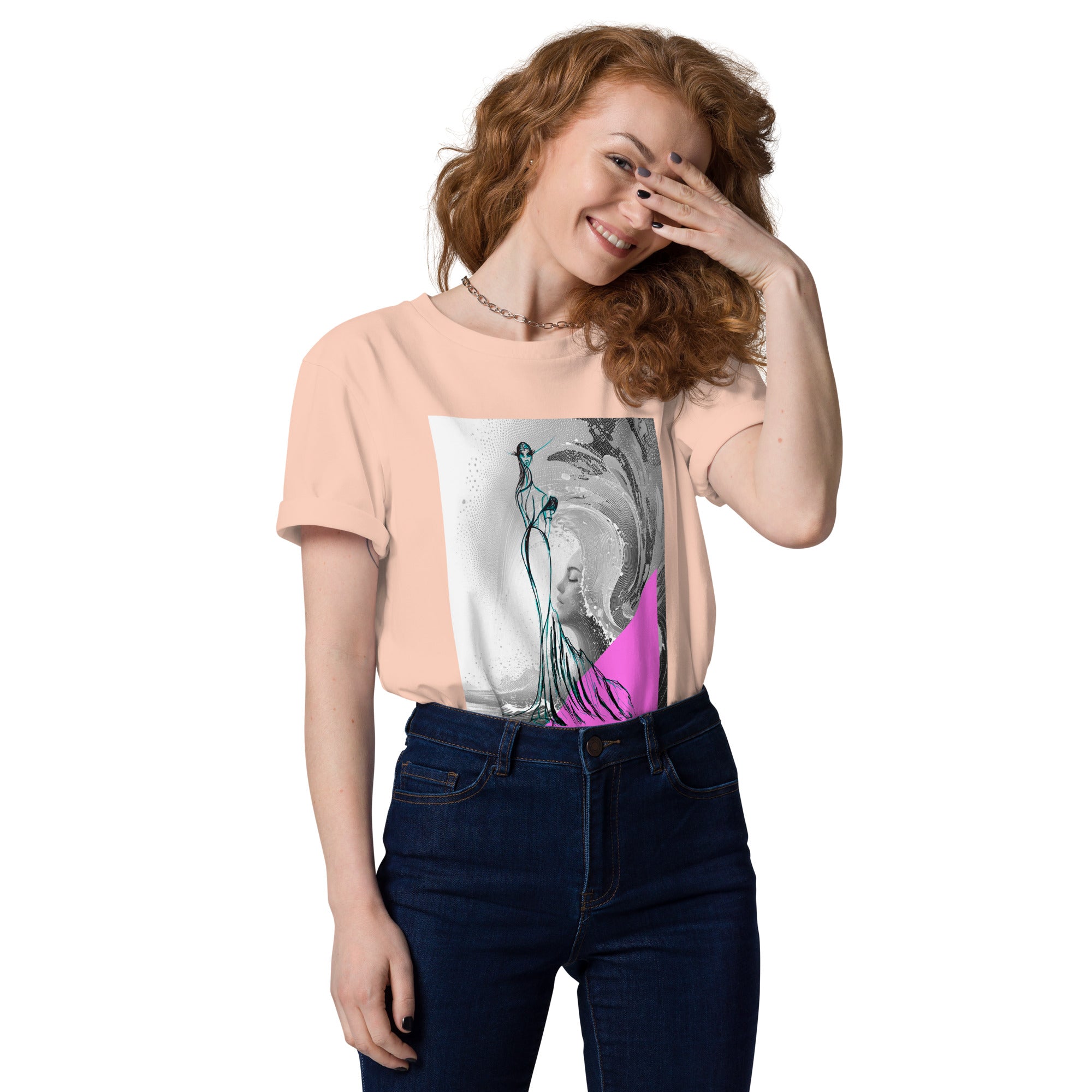 Relaxed fit oceanic graphic shirt