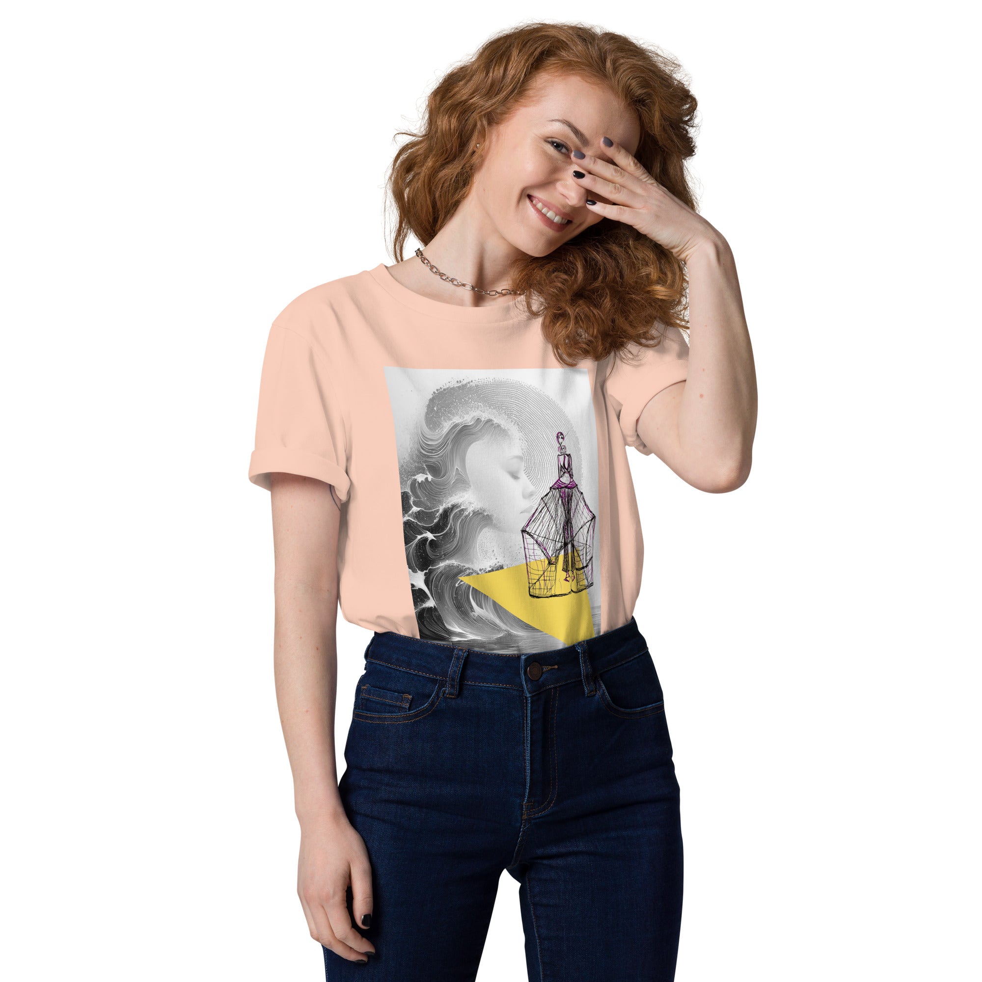 Minimal bold graphic tee styling
