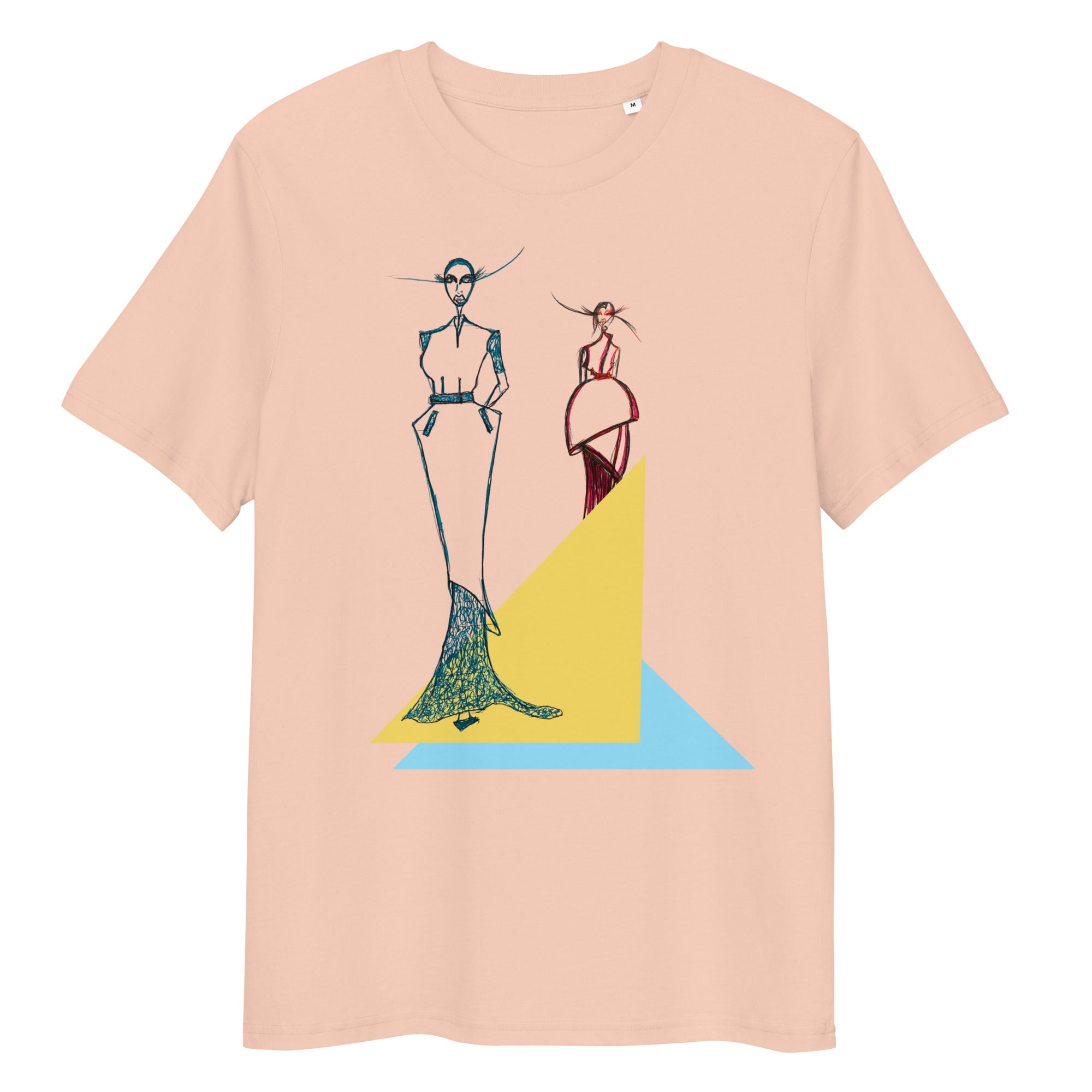 clean line art t-shirt geometric fashion illustration