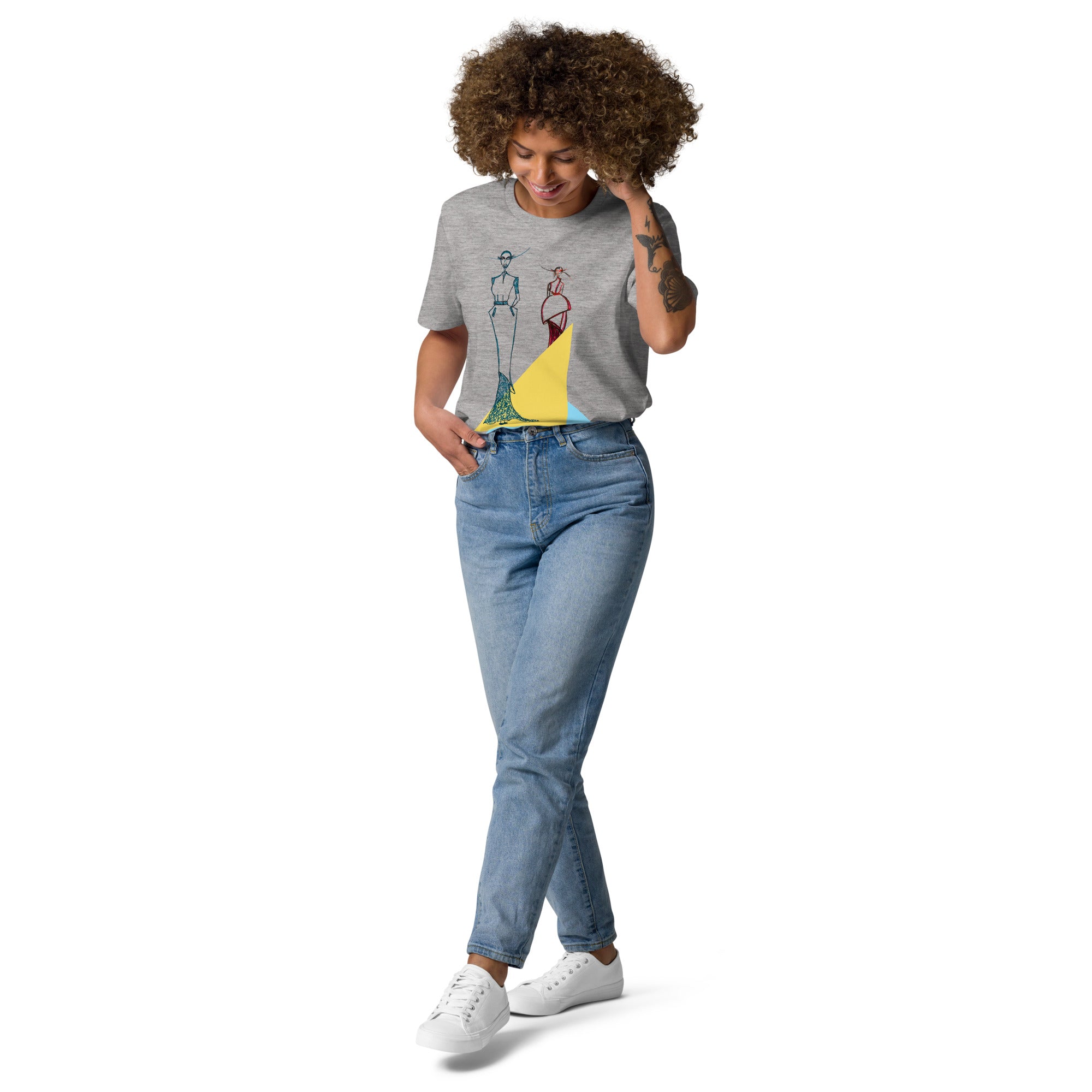 unique fashion illustration t-shirt minimalist style