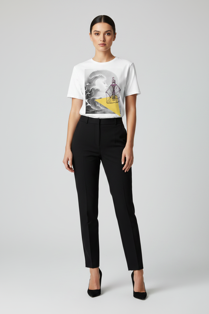 Ethereal Wave Abstraktes Grafik-T-Shirt
