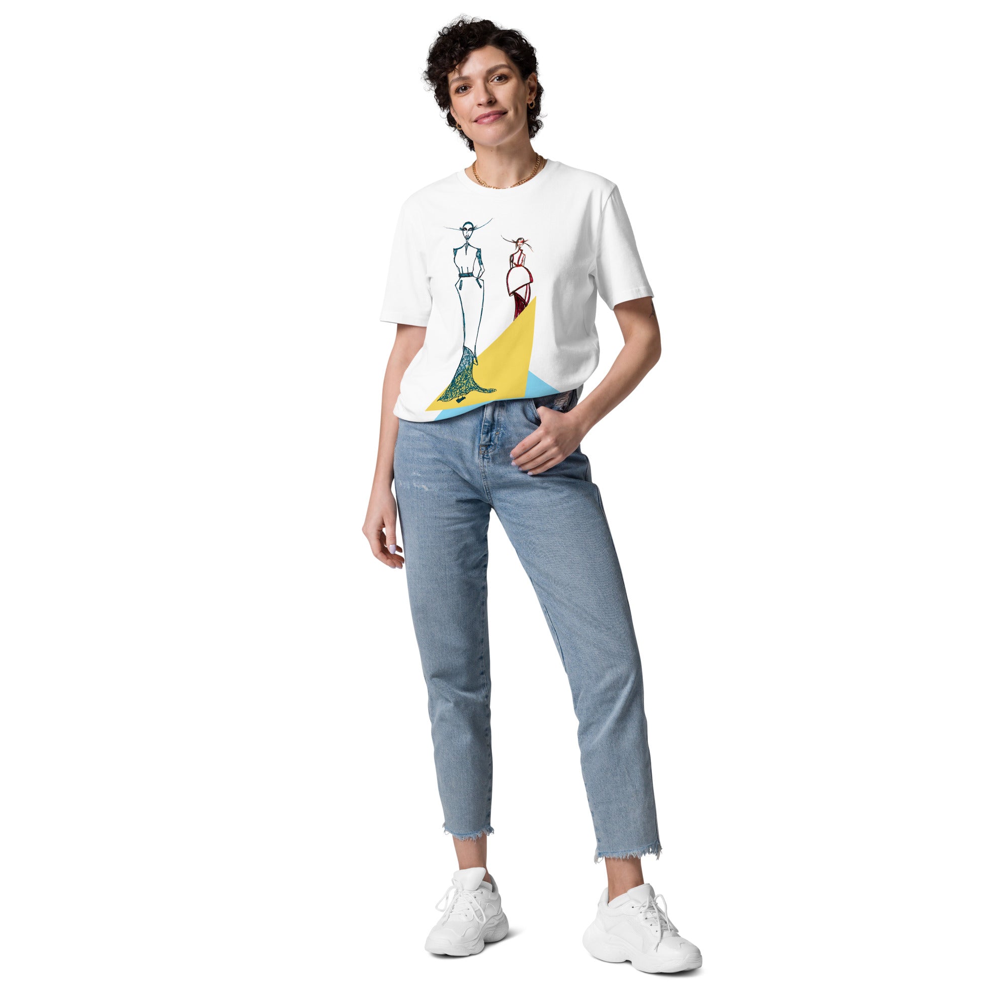 avant garde fashion sketch t-shirt minimalist geometric design