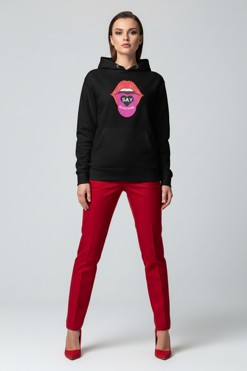 Say Something Female Hoodies