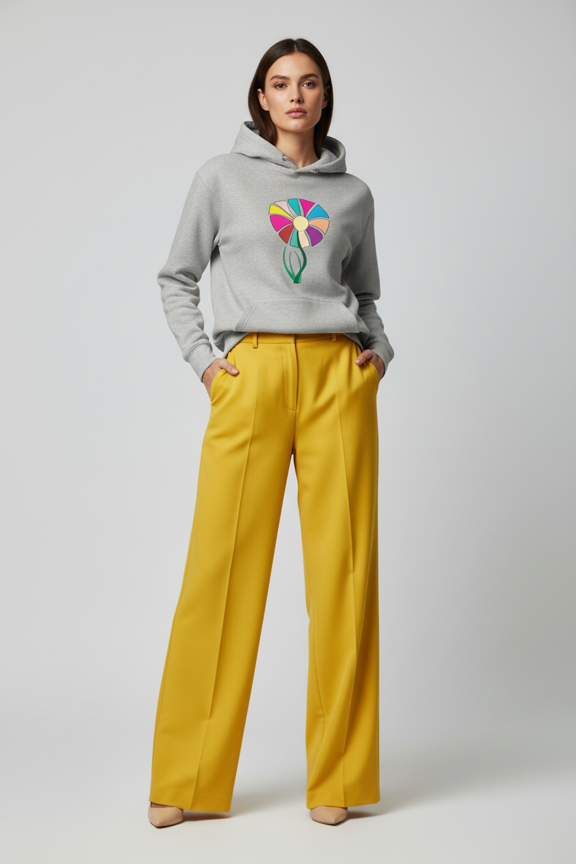 Schicker Hoodie mit Blumenmuster
