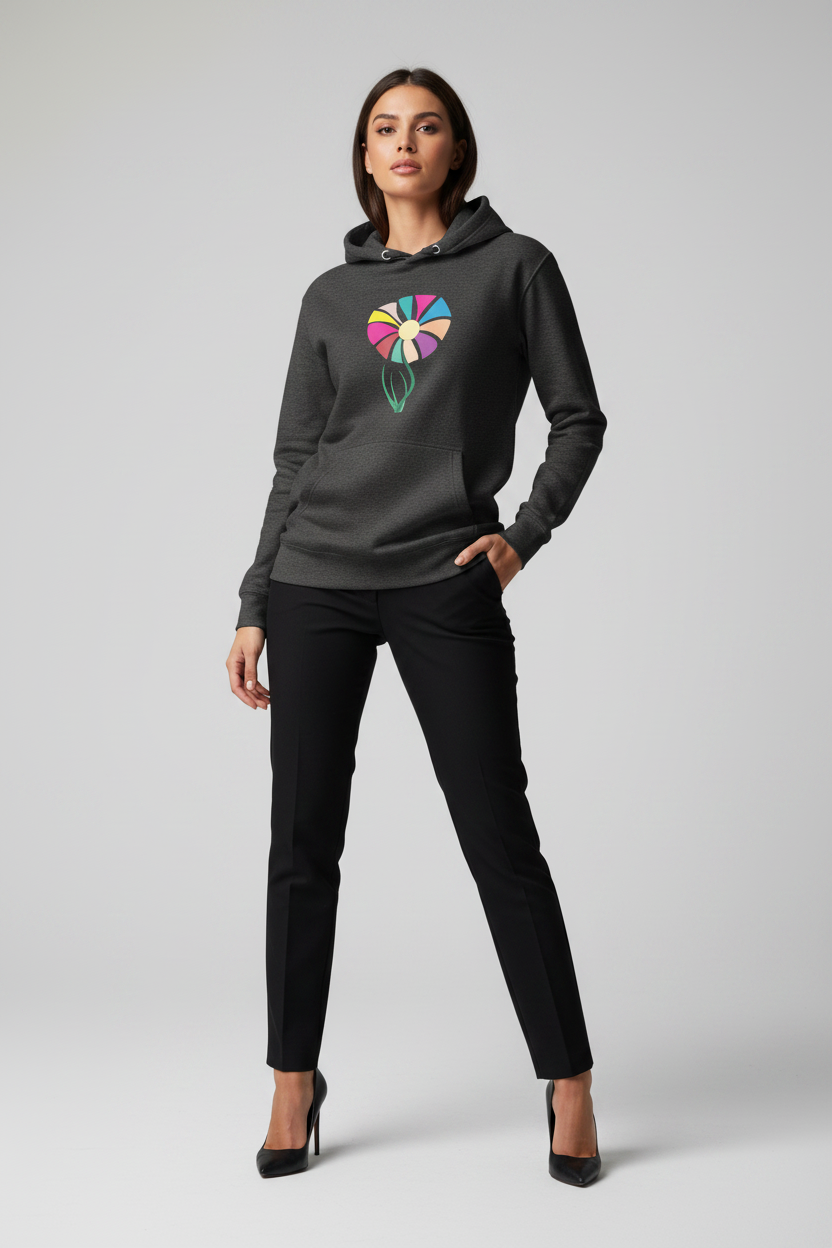 Schicker Hoodie mit Blumenmuster