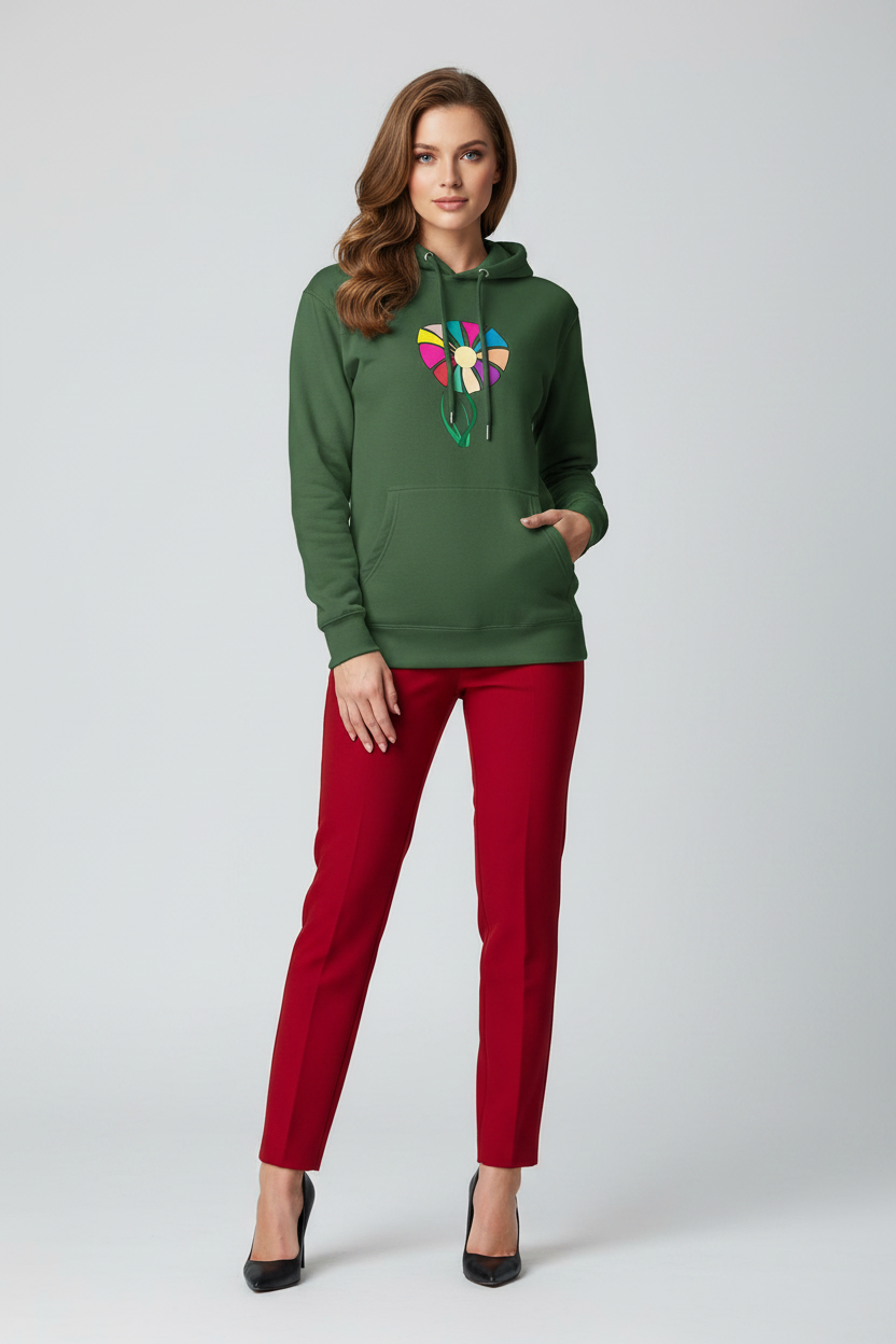 Schicker Hoodie mit Blumenmuster