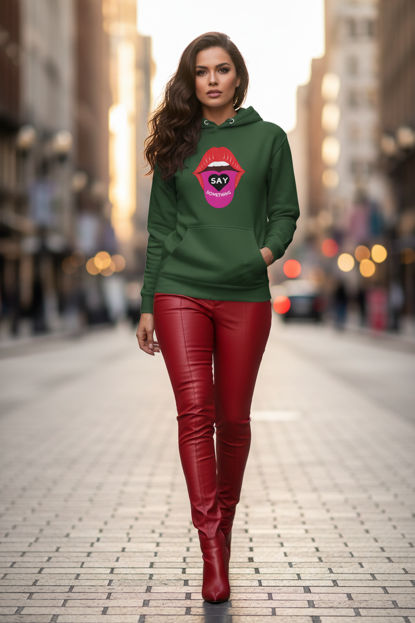 Say Something Female Hoodies