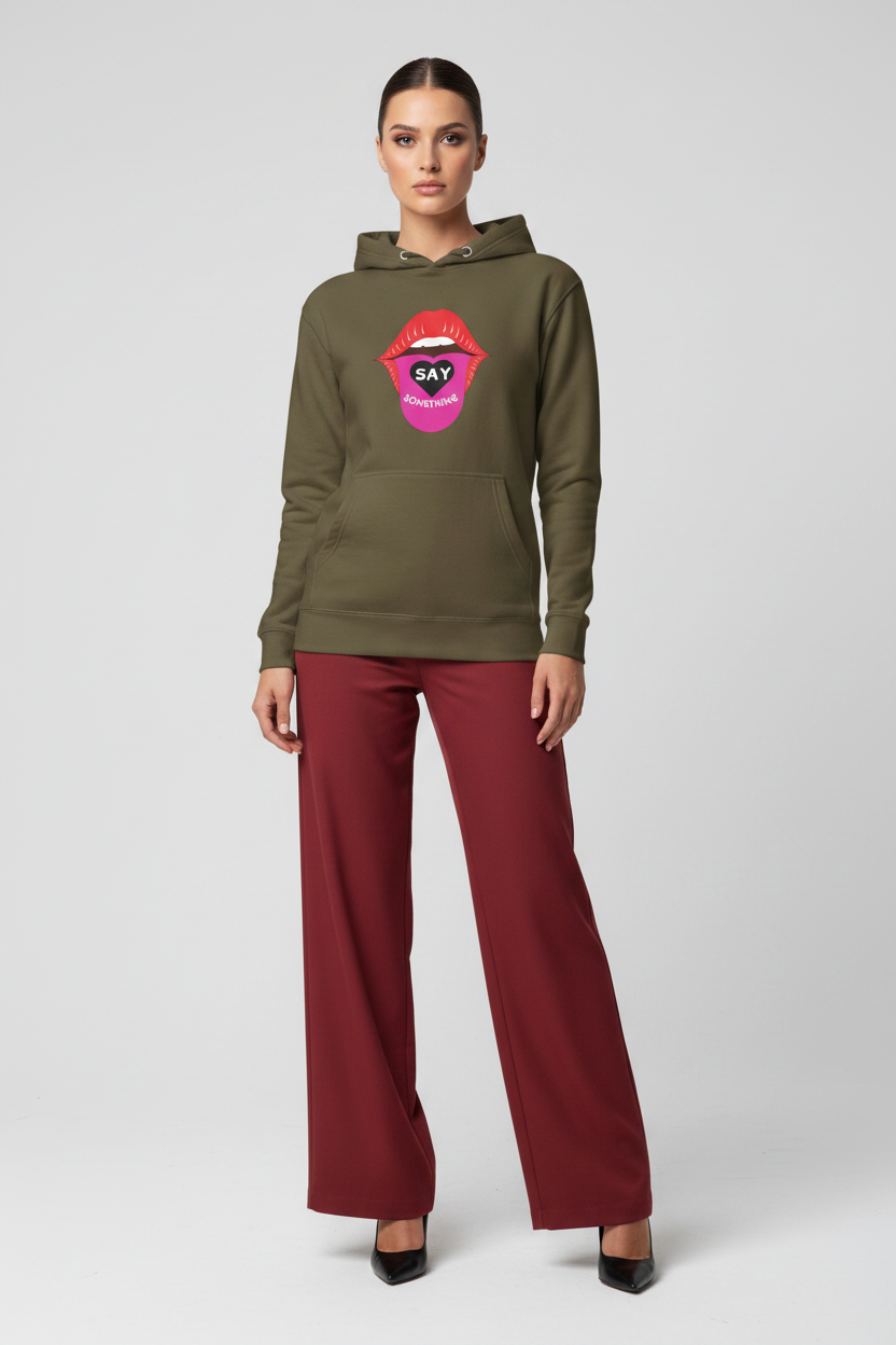 Say Something Female Hoodies