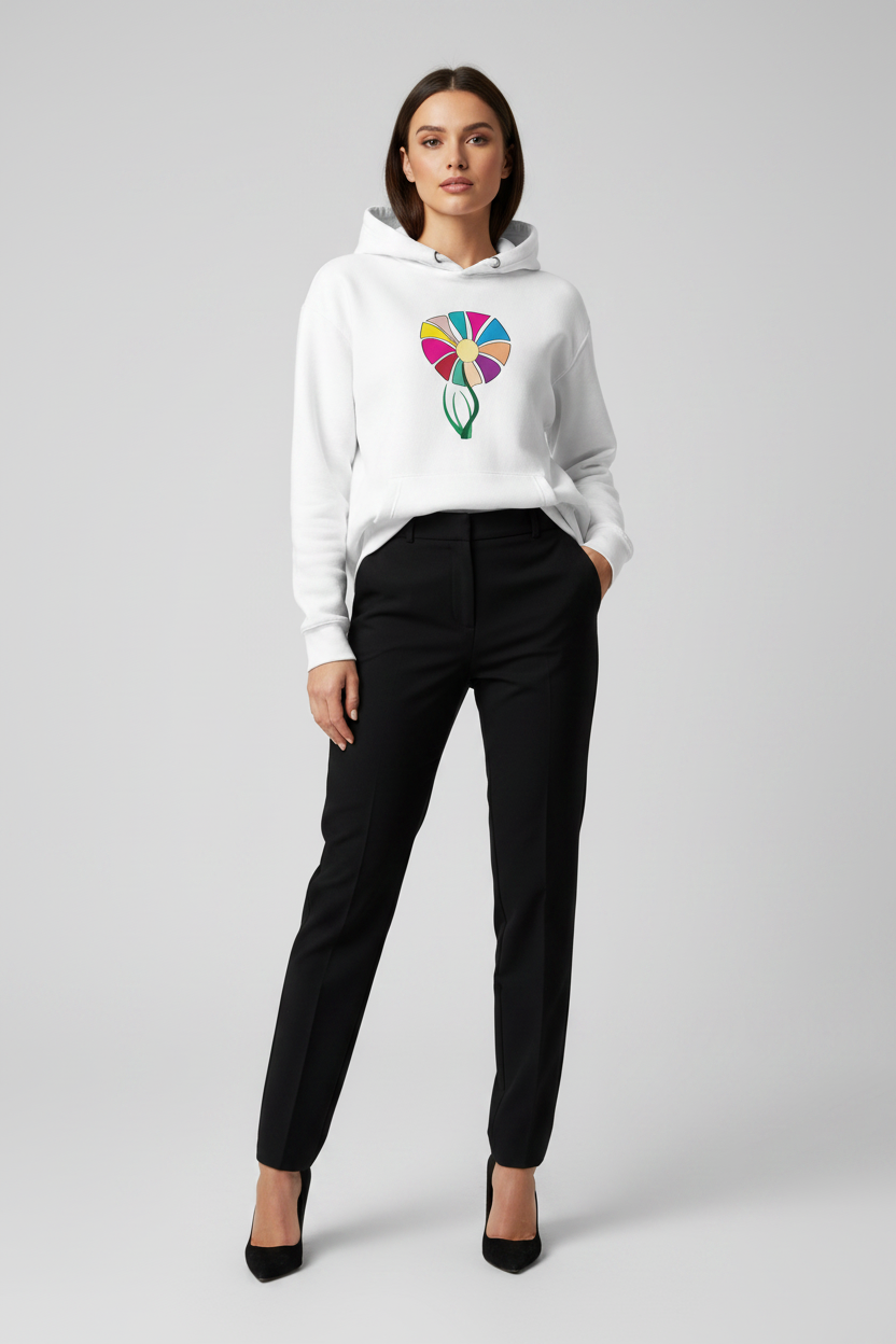 Schicker Hoodie mit Blumenmuster