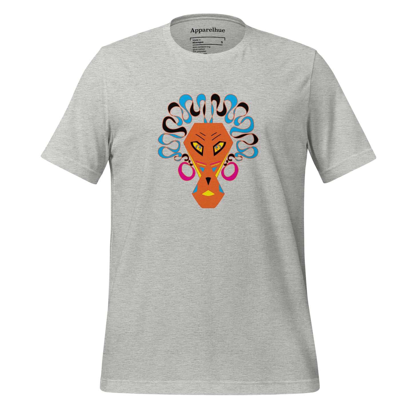 Graphic Face T-shirt, Abstract Colorful Animal Designs Unisex t-shirt, Abstract Lion Tee