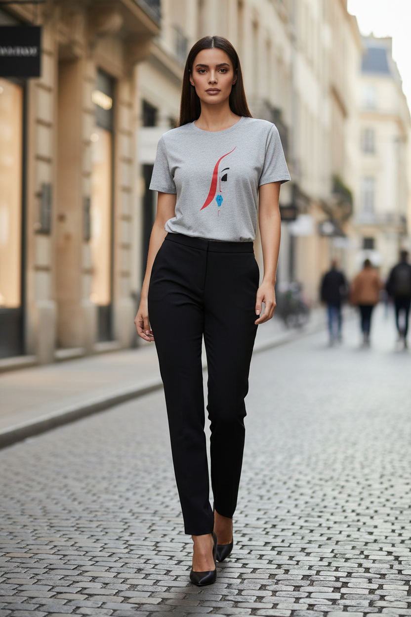 Unique Face Illustration Tee