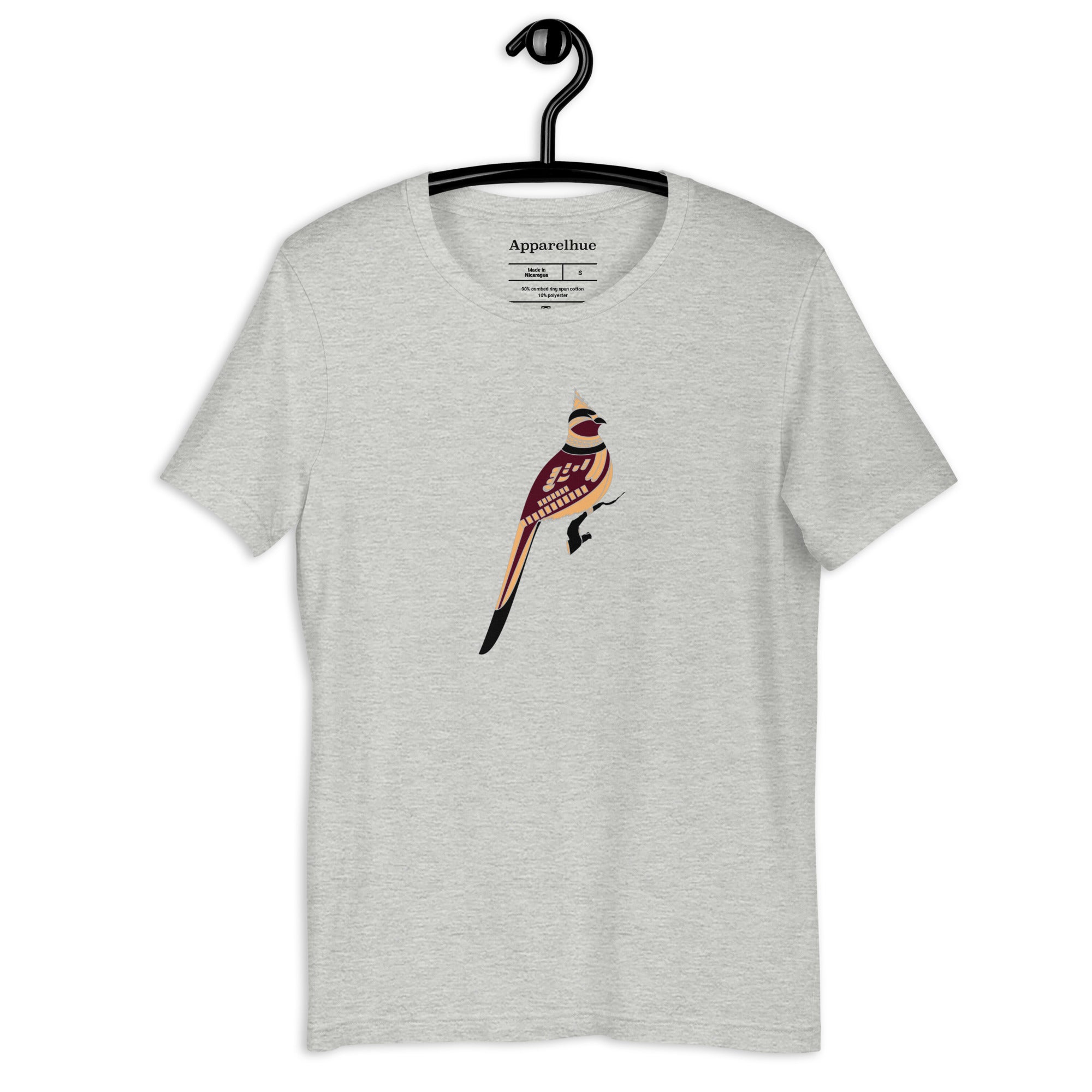 abstract flying bird print casual t shirt