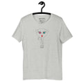 Animal art tee on wooden background close up