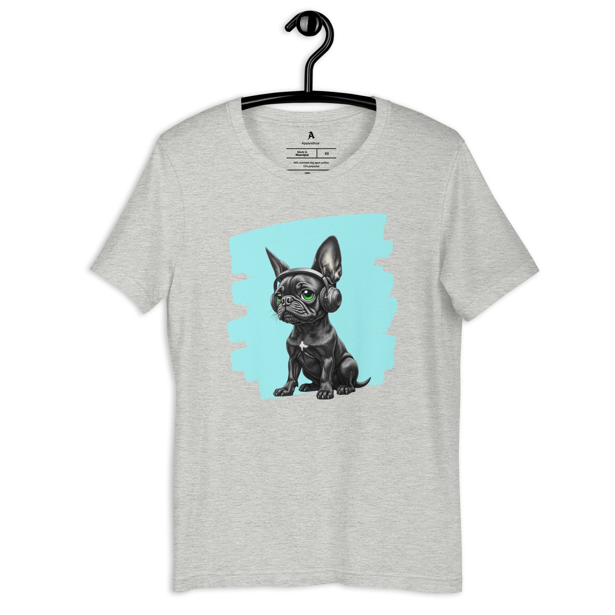 Apparelhue exclusive Frenchie beats graphic t-shirt for men and women.
