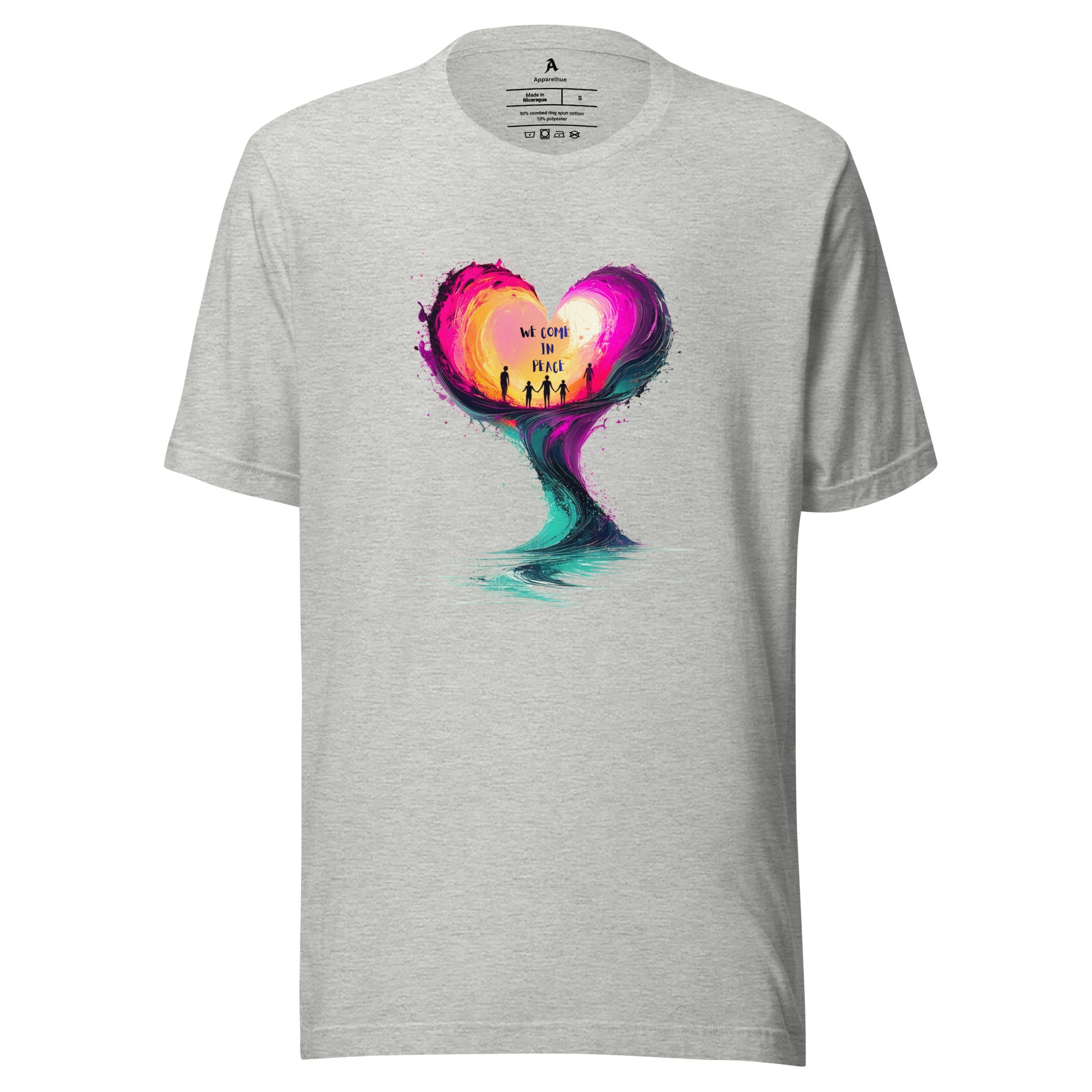 Creative expressive heart graphic t-shirt