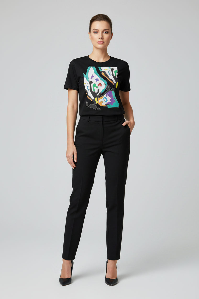 Expressive  Graphic Butterfly T-shirt