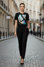Expressive  Graphic Butterfly T-shirt