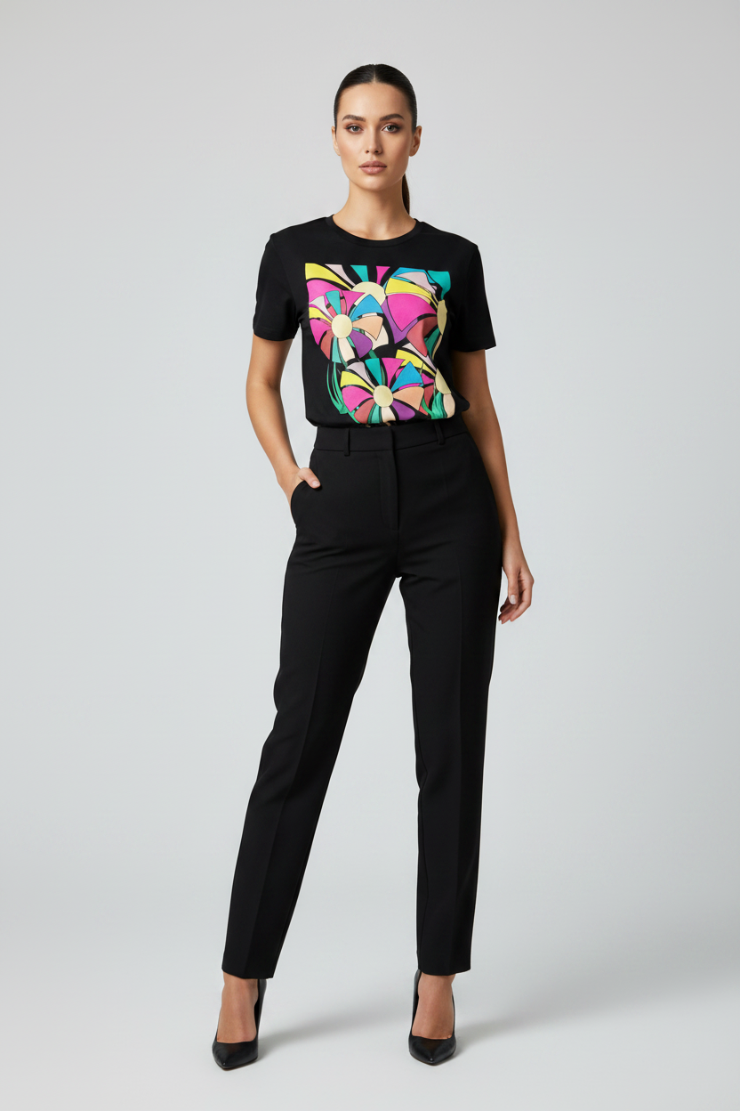 Trendy Boho Flower Graphic Tee