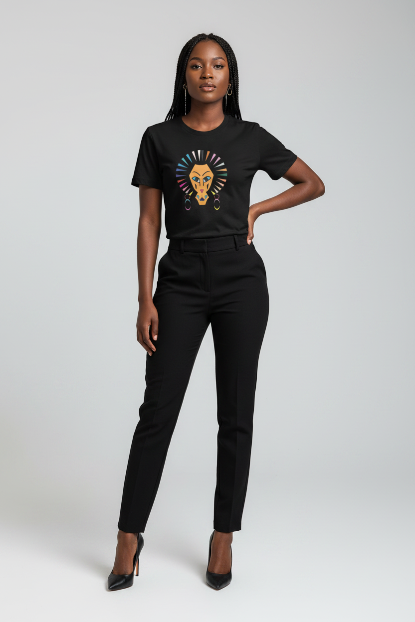 Artistic Lion Graphic T-Shirt